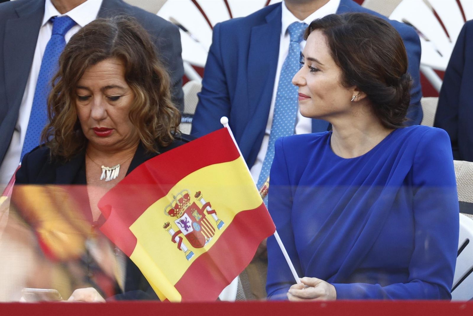 Ayuso, durante el desfile militar del 12 de octubre
