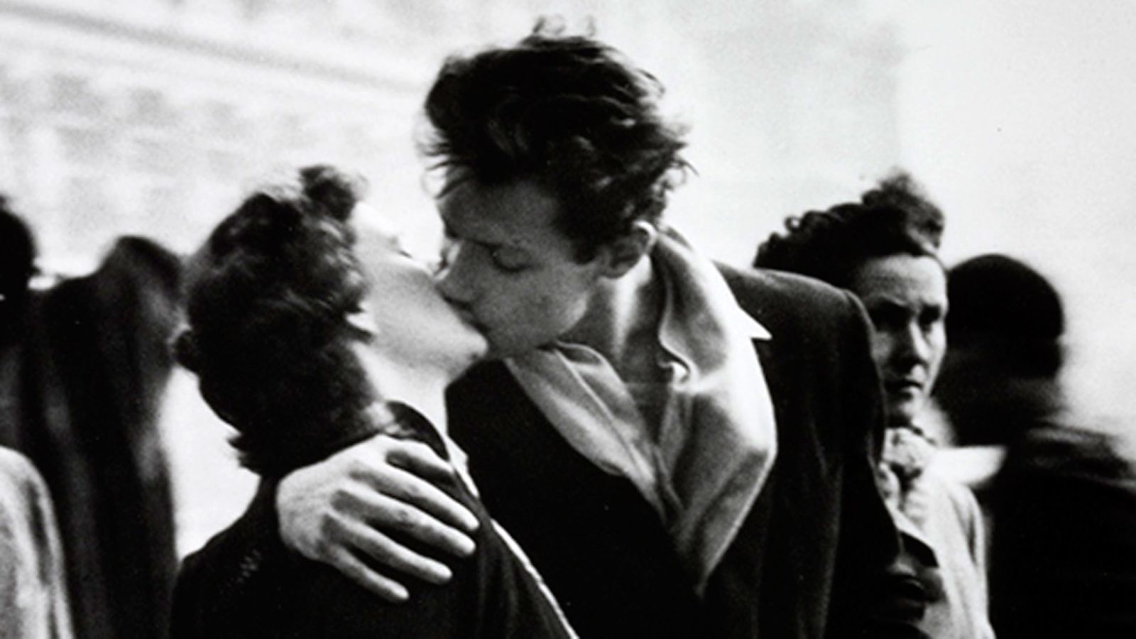 Detalle de 'El Beso' de Robert Doisneau