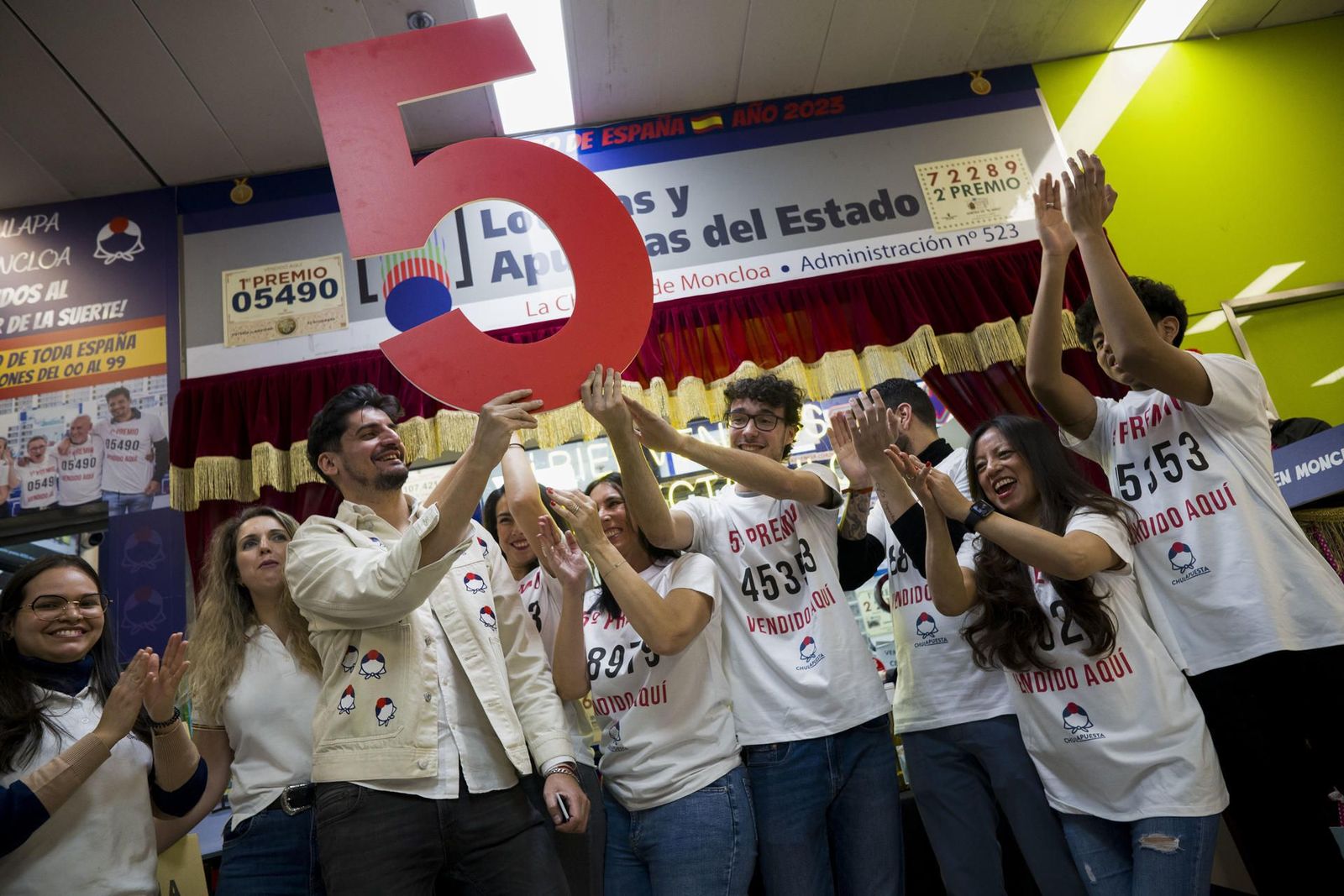 Los quintos premios de la Lotería de Navidad, muy repartidos en Madrid