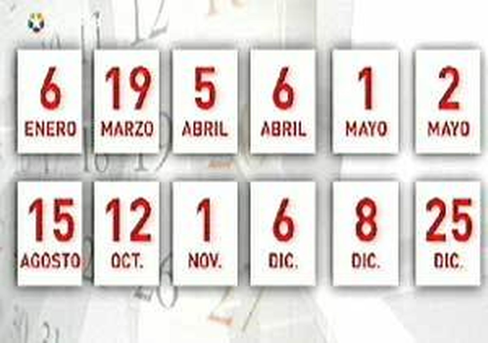 La Comunidad aprueba el calendario de fiestas laborales para el año 2012