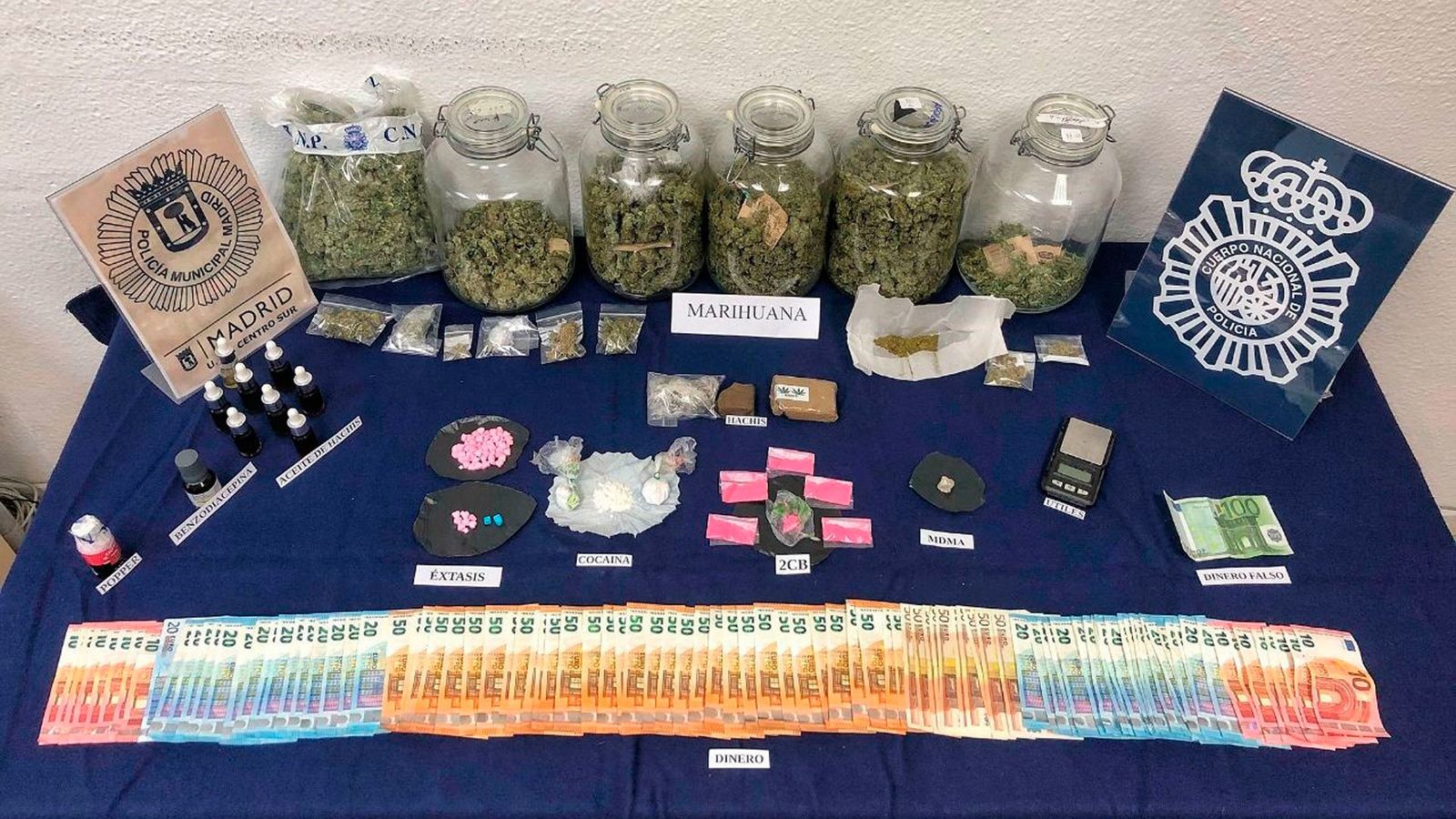 La policía desmantela un importante punto de venta de drogas en el centro de Madrid