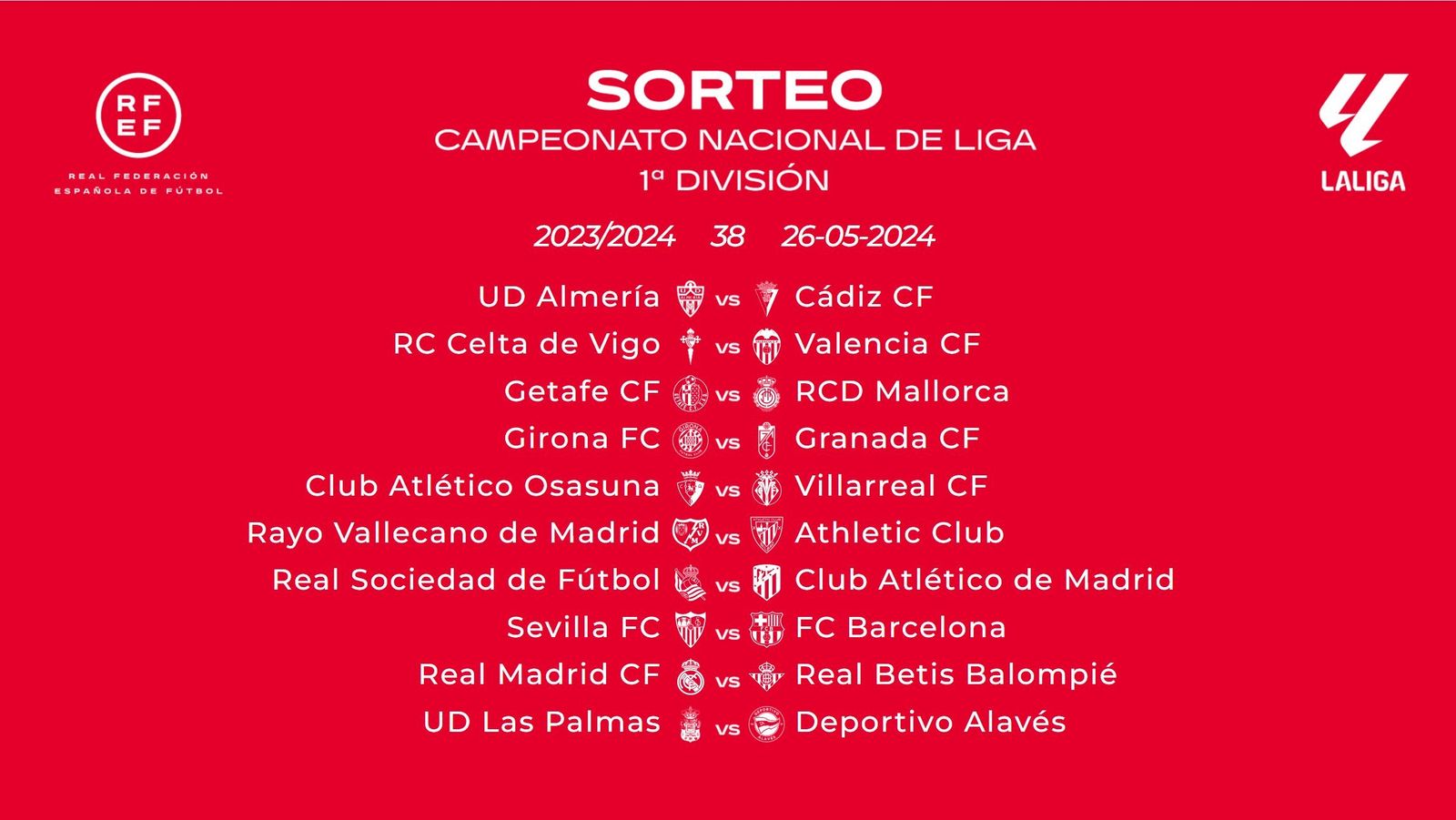 última jornada de la Liga 2023-24