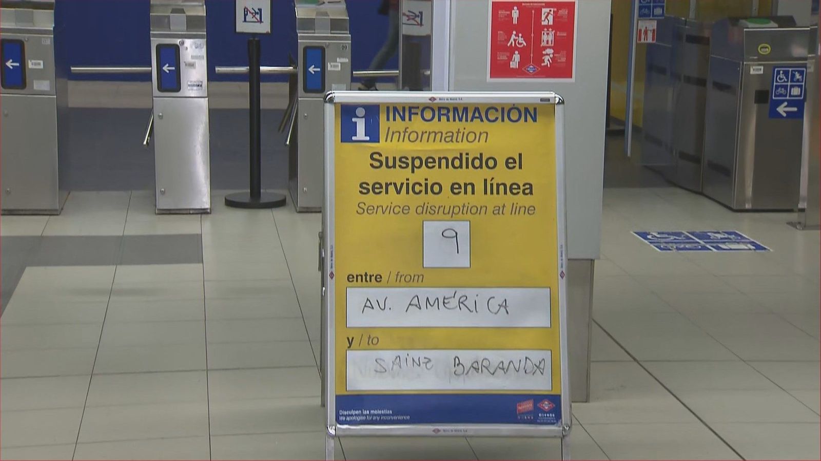 Cortada la circulación en la L9 de Metro entre Sainz de Baranda y Avenida de América por avería en la catenaria