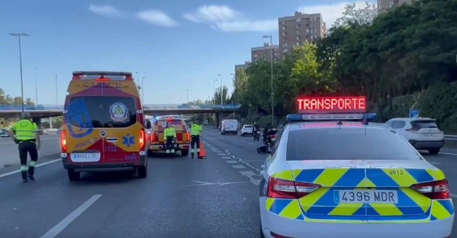 Accidente de moto en la M-30