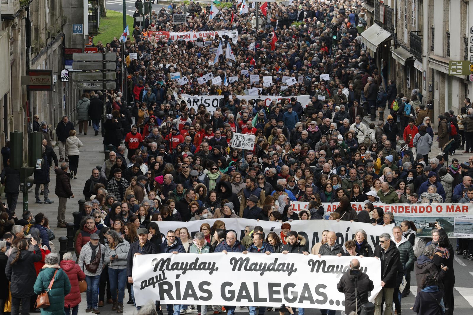 Manifestación en Santiago