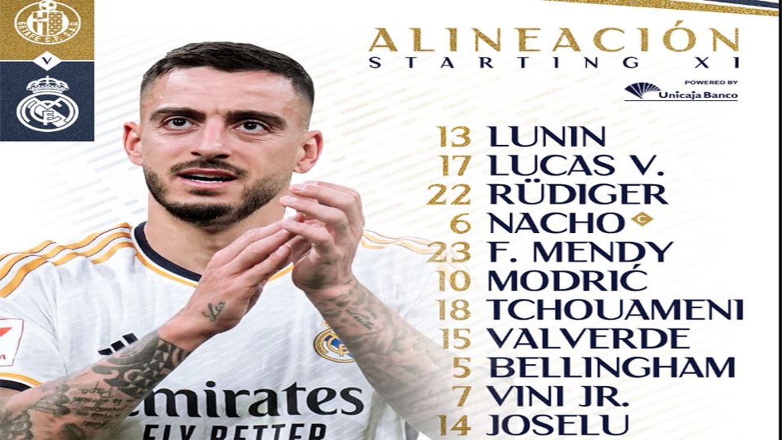 Alineación del Real Madrid