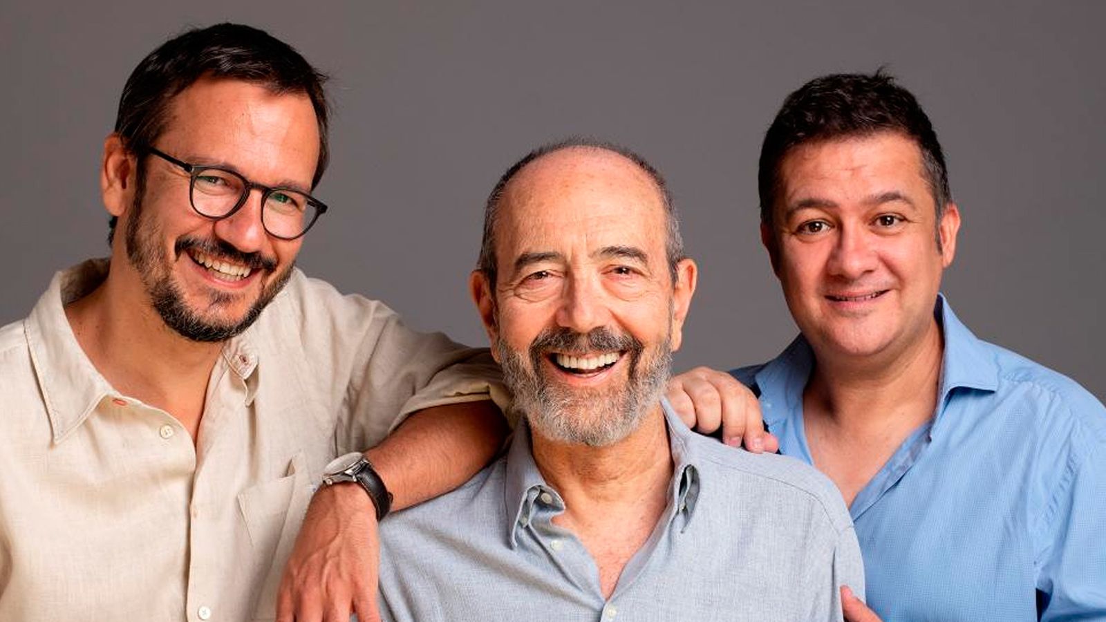 David Serrano, Miguel Rellán y Secun de la Rosa, director y actores de 'Los asquerosos'