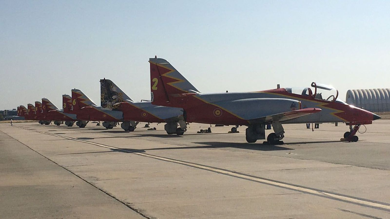 La Patrulla Águila llega a Getafe, a punto para el 12 de octubre