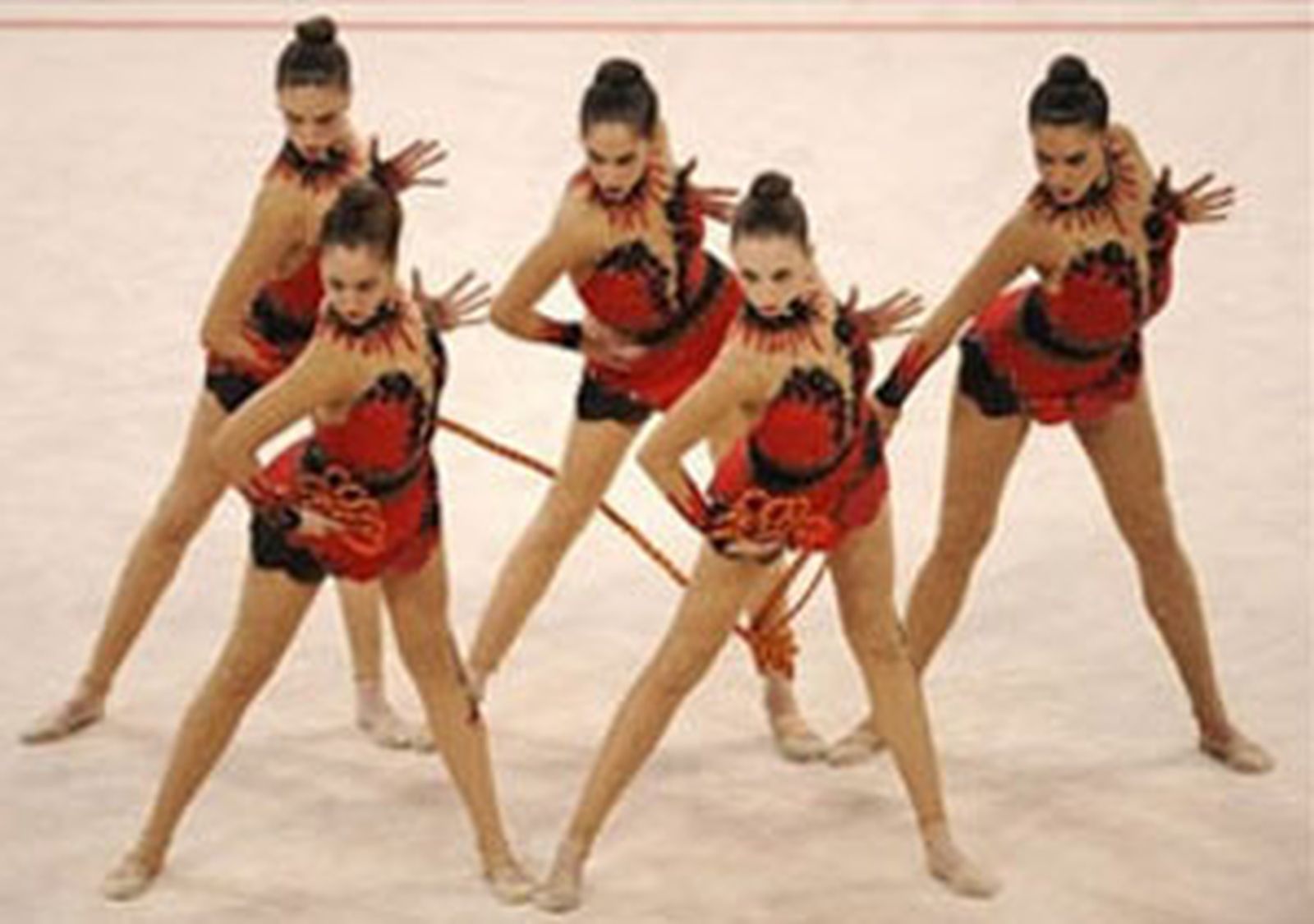 El equipo español de gimnasia rítmica