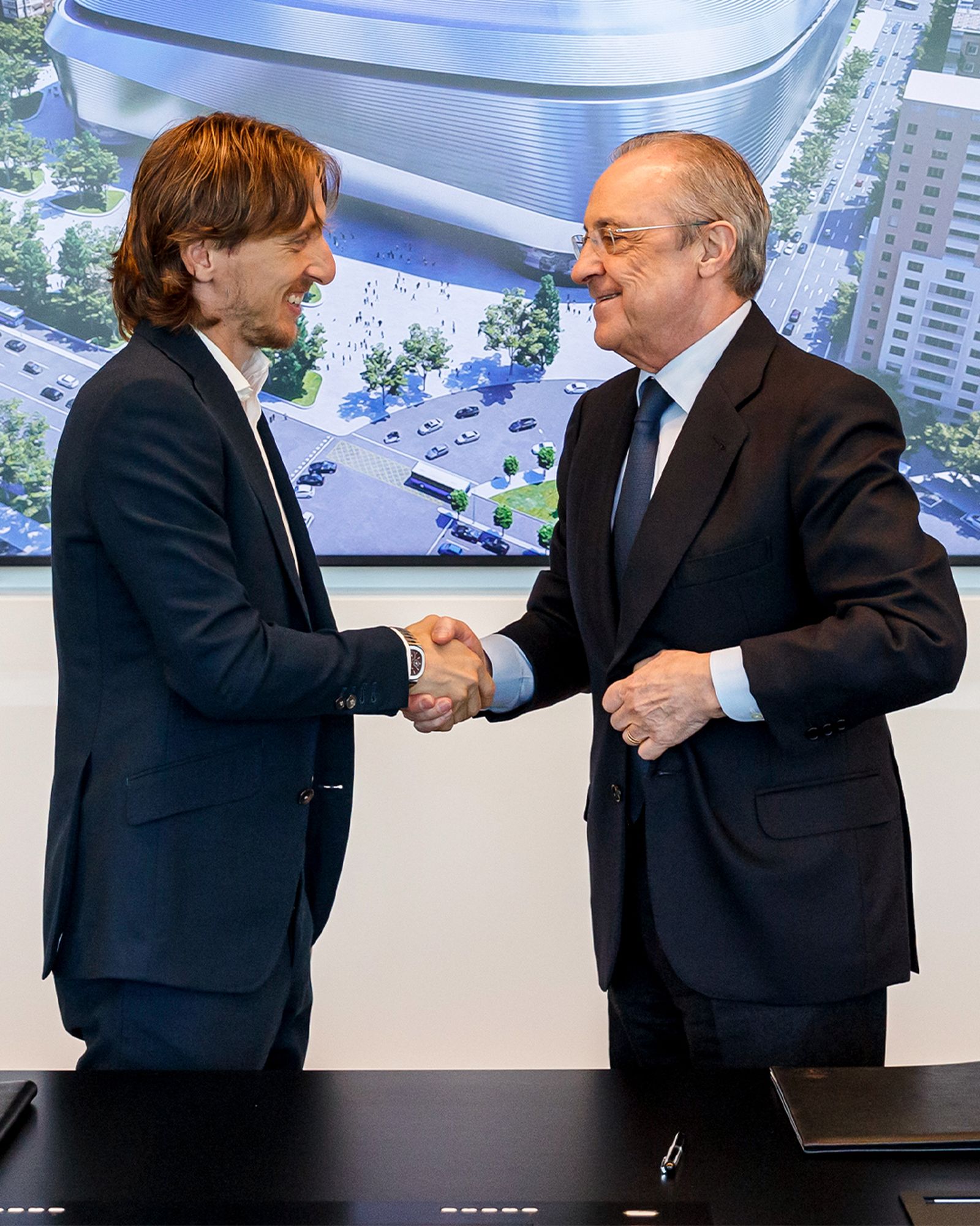 Modric y Florentino Pérez