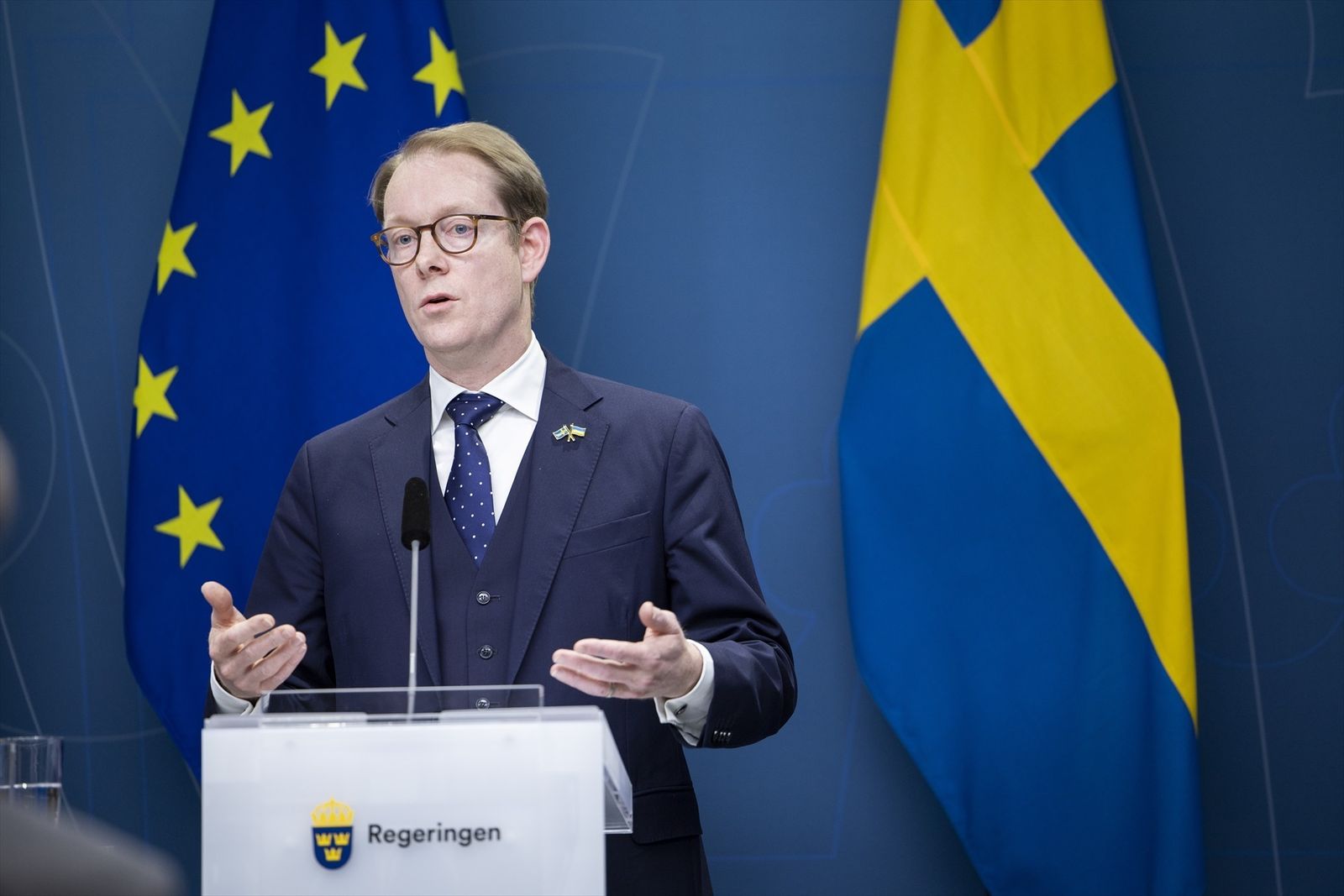 El ministro de Exteriores de Suecia, Tobias Billstrom