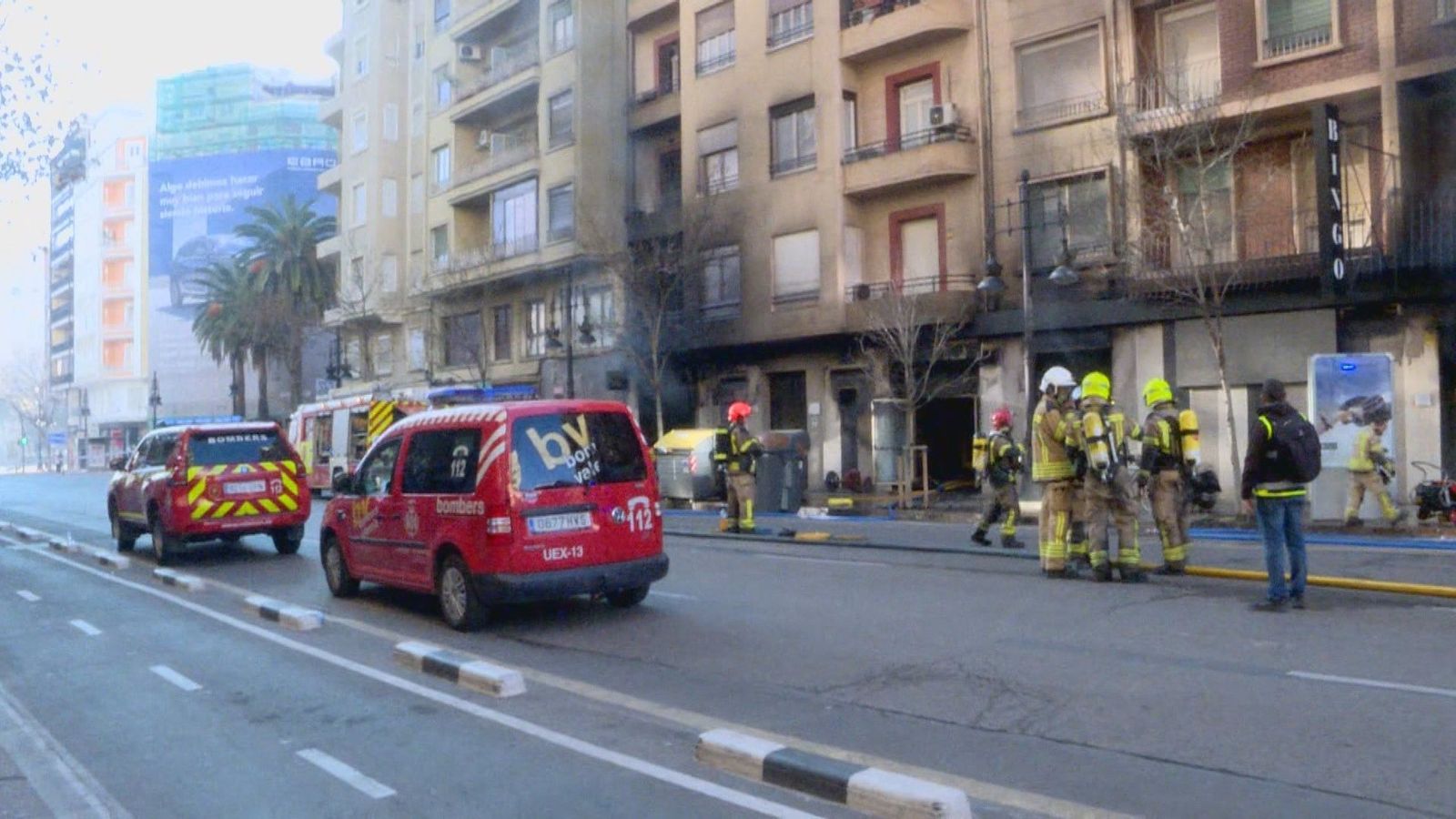 Un cortocircuito en la cocina pudo provocar el incendio de un bingo en Valencia que dejó 18 intoxicados