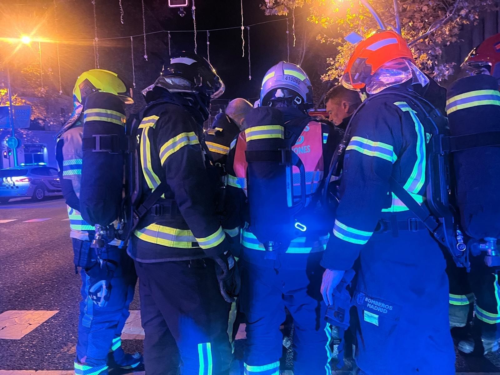 Efectivos del cuerpo de Bomberos del Ayuntamiento de Madrid