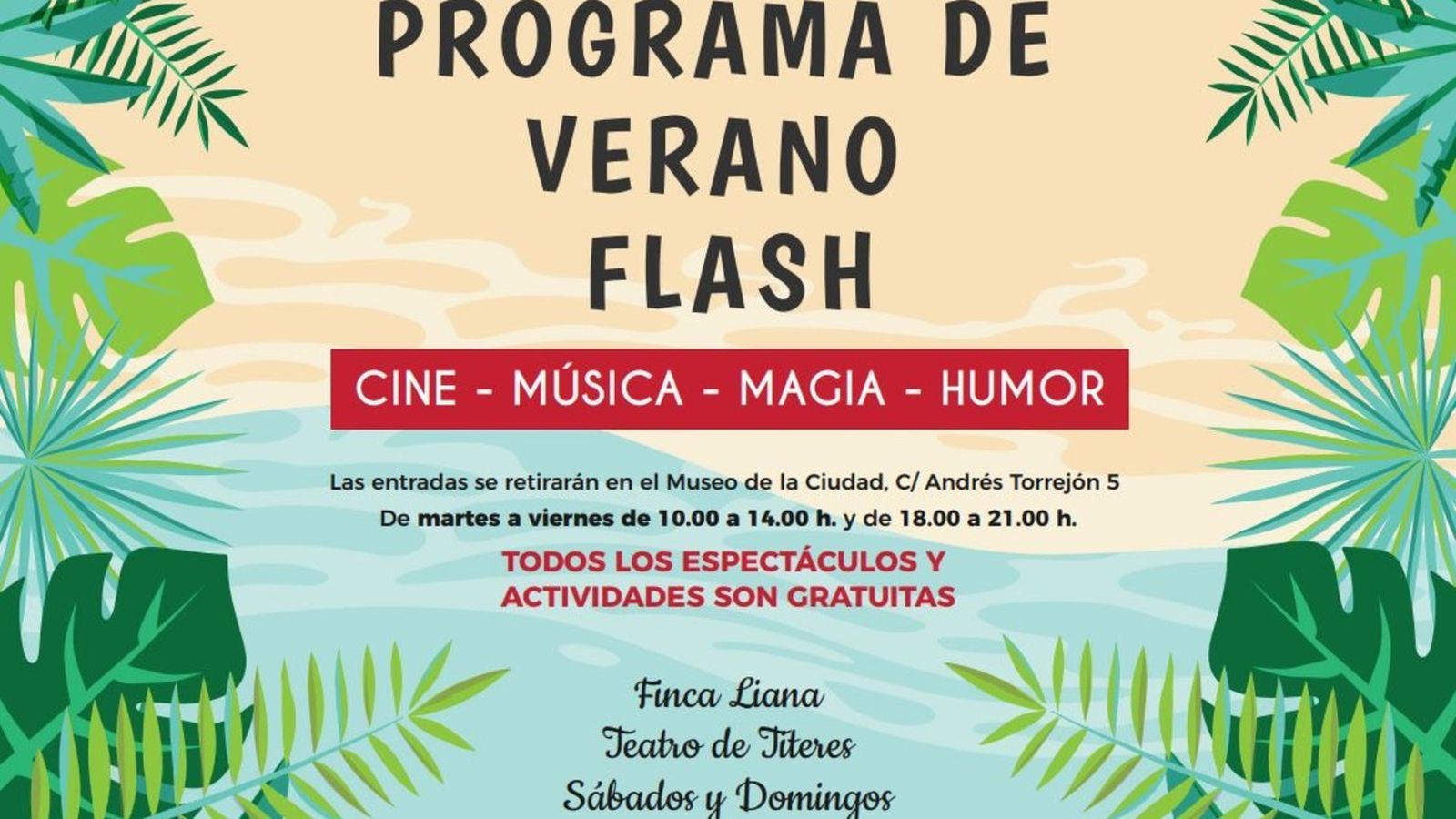 Cartel de la programación de verano de Móstoles