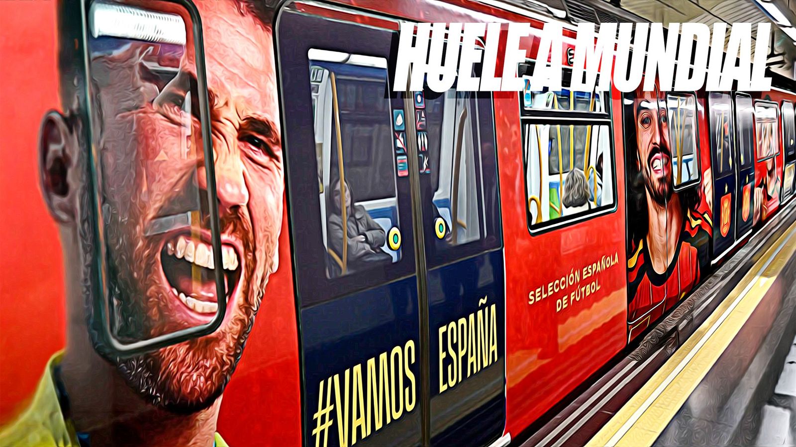 Un tren vinilado con imágenes de la Selección Española recorrerá la Línea 4 de Metro durante el Mundial