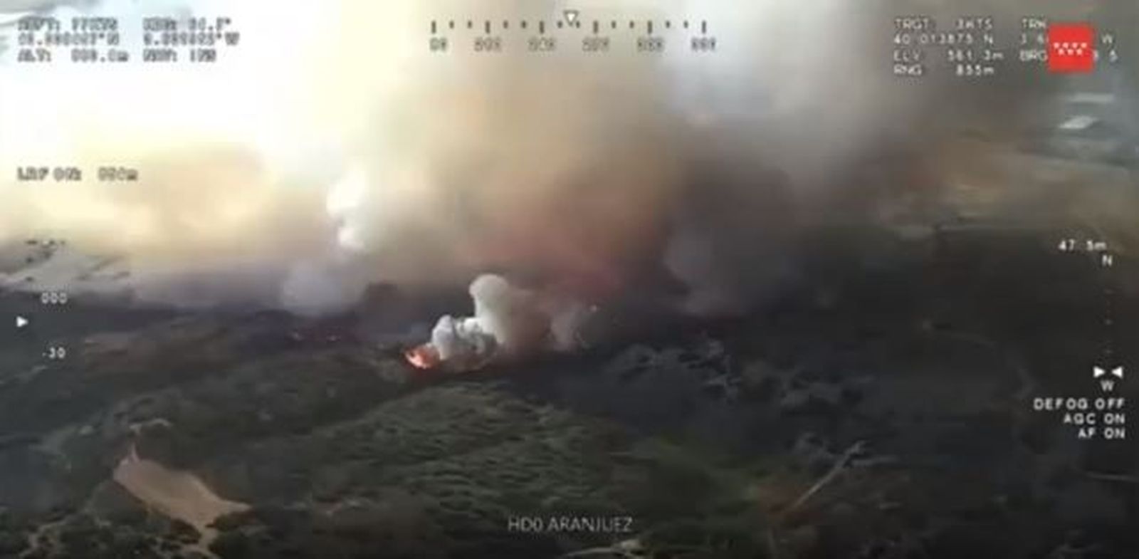 Incendio en Aranjuez: las redes sociales se llenan de imágenes impactantes