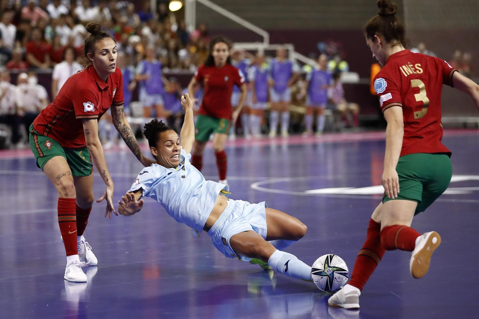 Final de la Eurocopa de fútbol sala femenino entre las selecciones de España y Portugal