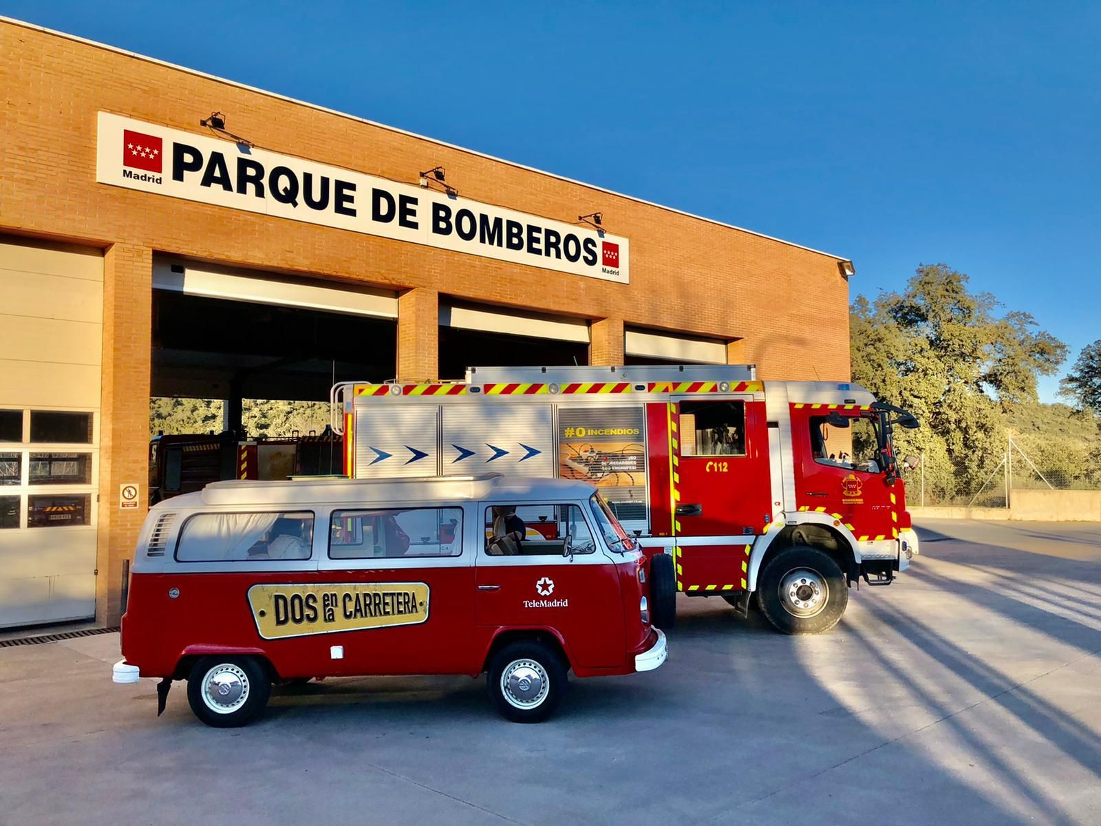 ¡La Madrineta en el parque de bomberos de Aldea del Fresno!