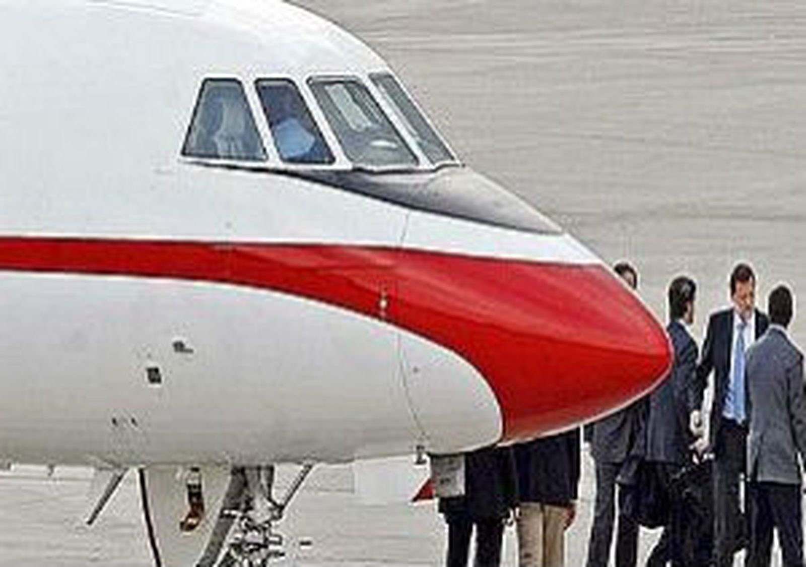 Falcon donde viaja el presidente del gobierno, Mariano Rajoy
