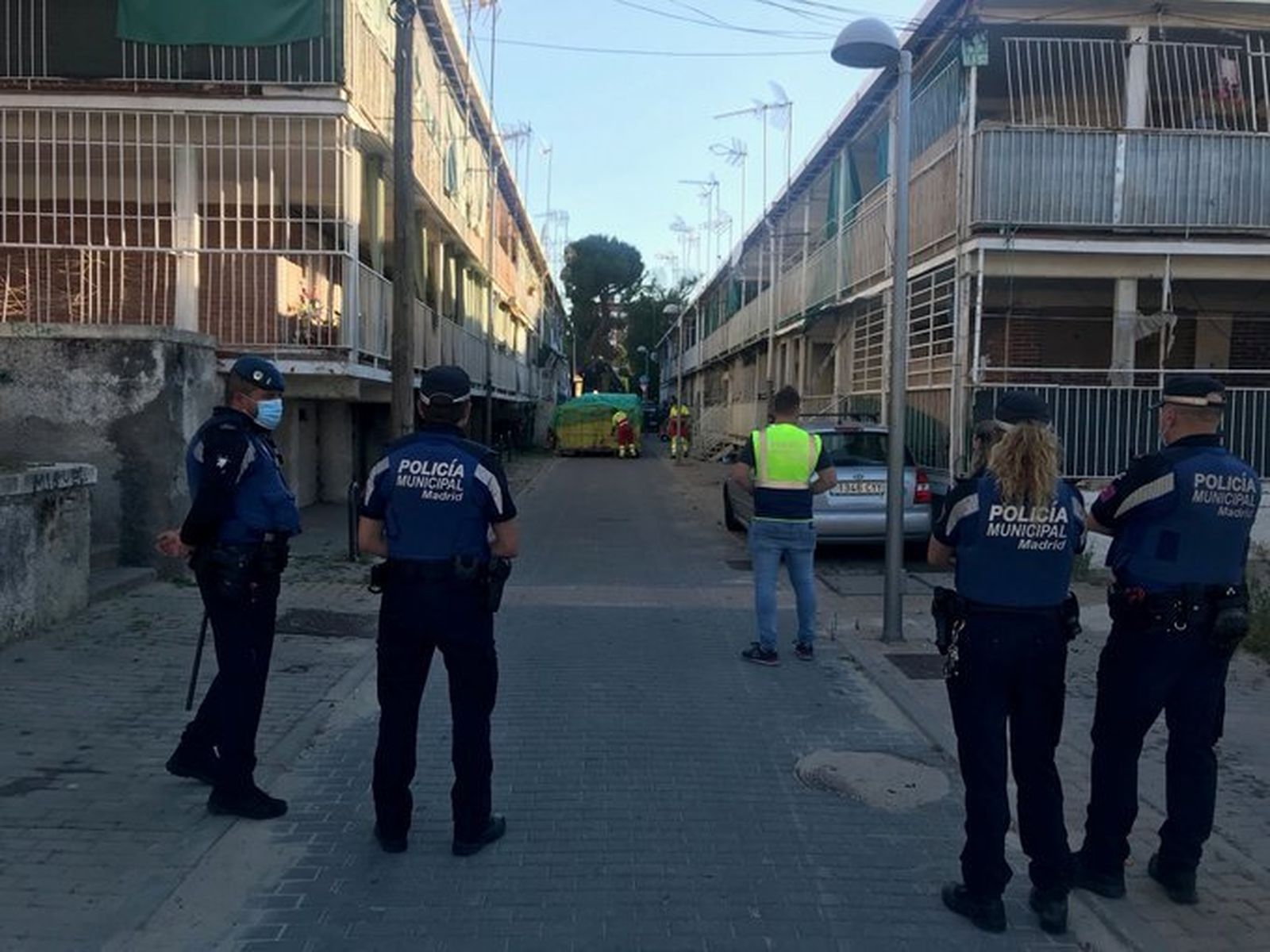 La Policía Municipal de Madrid desplegada en la UVA de Hortaleza