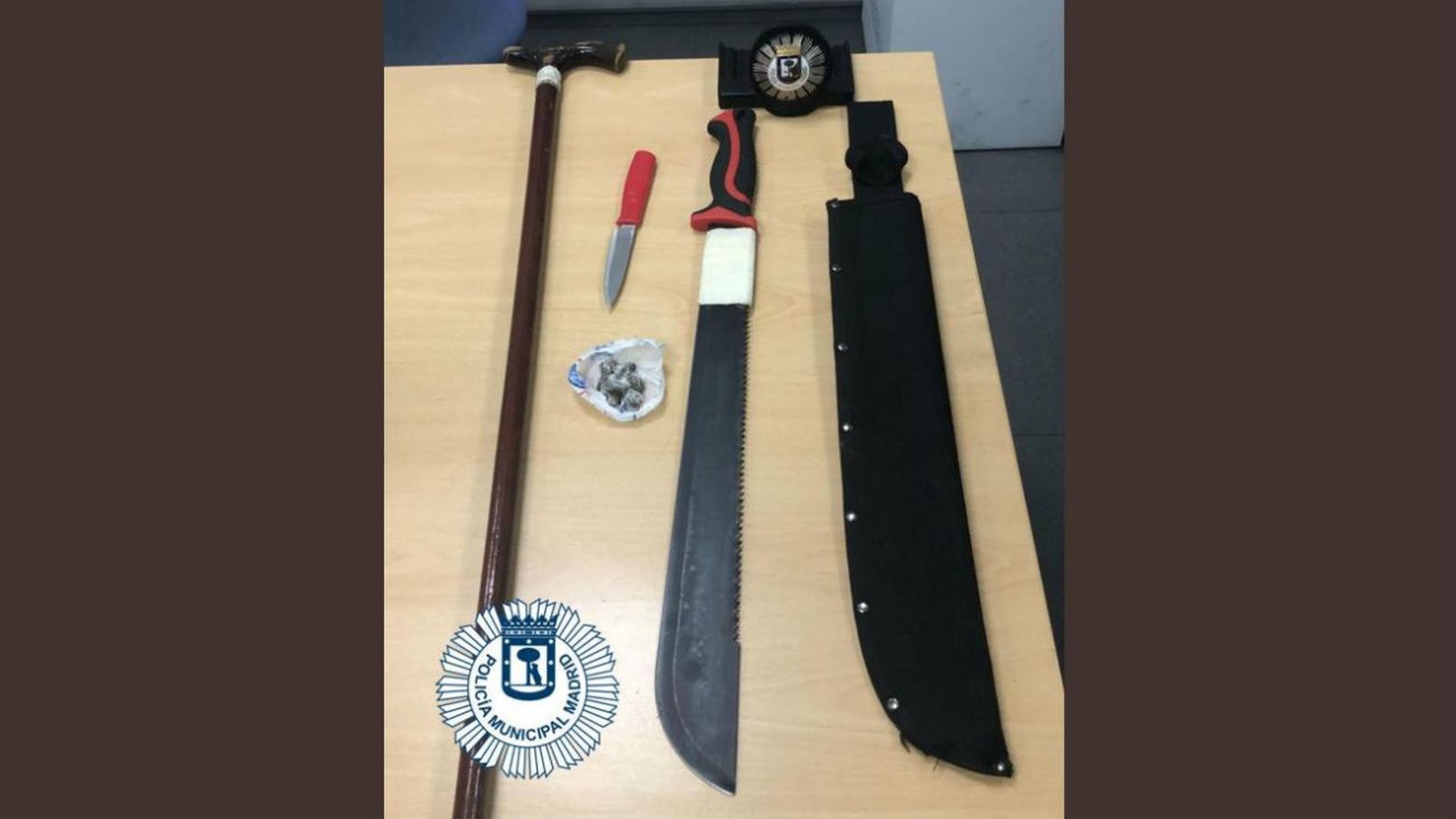 Machete incautado por la Policía Municipal