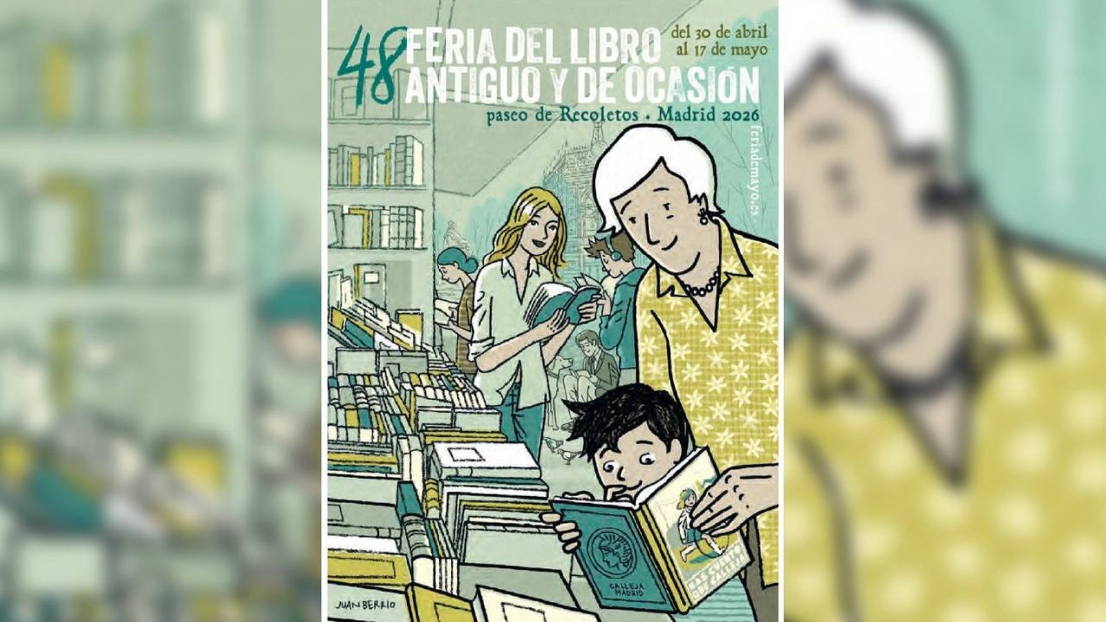 Segundo cartel de la 48ª Feria del Libro Antiguo y de Ocasión de Madrid