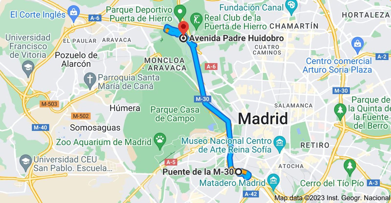 Zona afectada