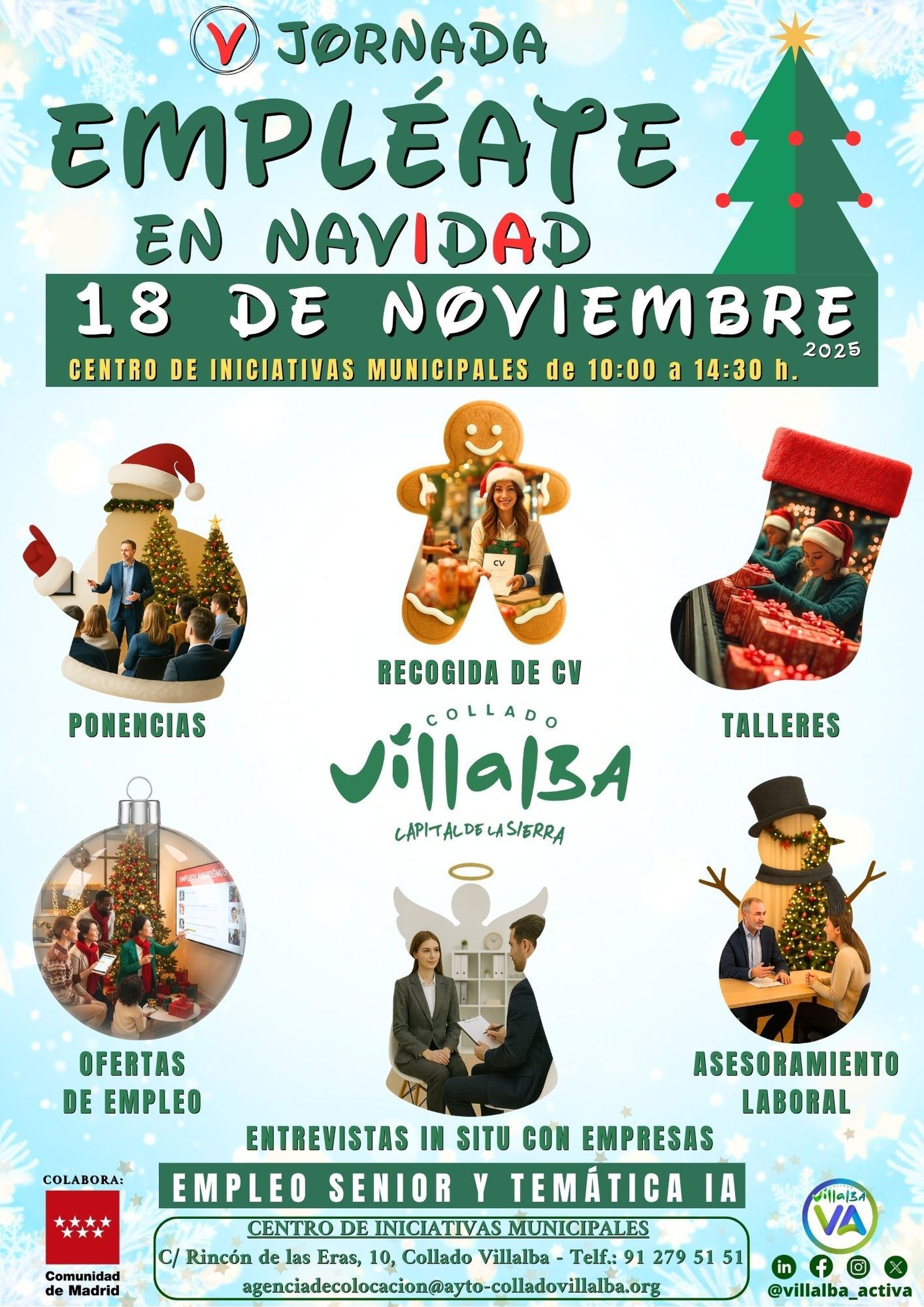 Collado Villalba celebra su quinta Feria “Empléate en Navidad” con más de 200 ofertas de trabajo