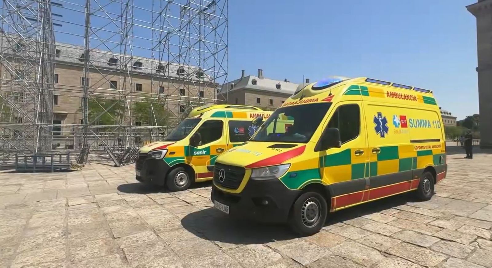 Grave accidente laboral en el montaje de un escenario junto al monasterio de San Lorenzo de El Escorial