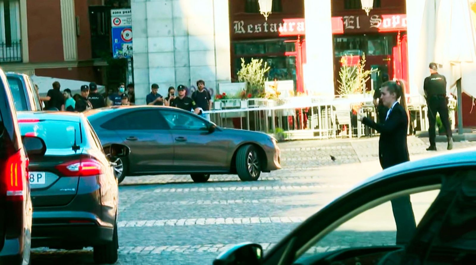 Así se convirtió la Plaza Mayor de Madrid en un parking provisional para la OTAN