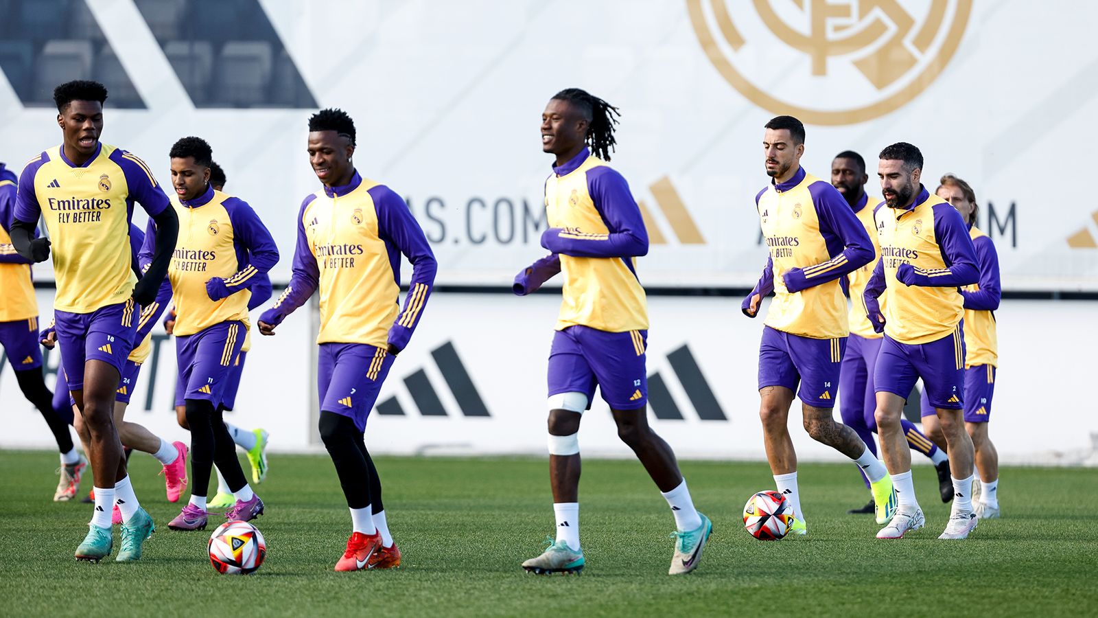 Entrenamiento del real Madrid