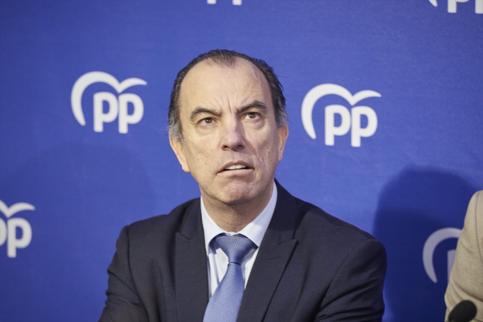 El candidato del PP a la Alcaldía de Pamplona, Carlos García Adanero