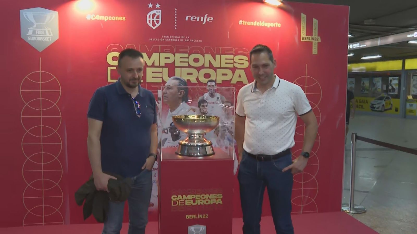 Atocha acoge la copa del Eurobasket