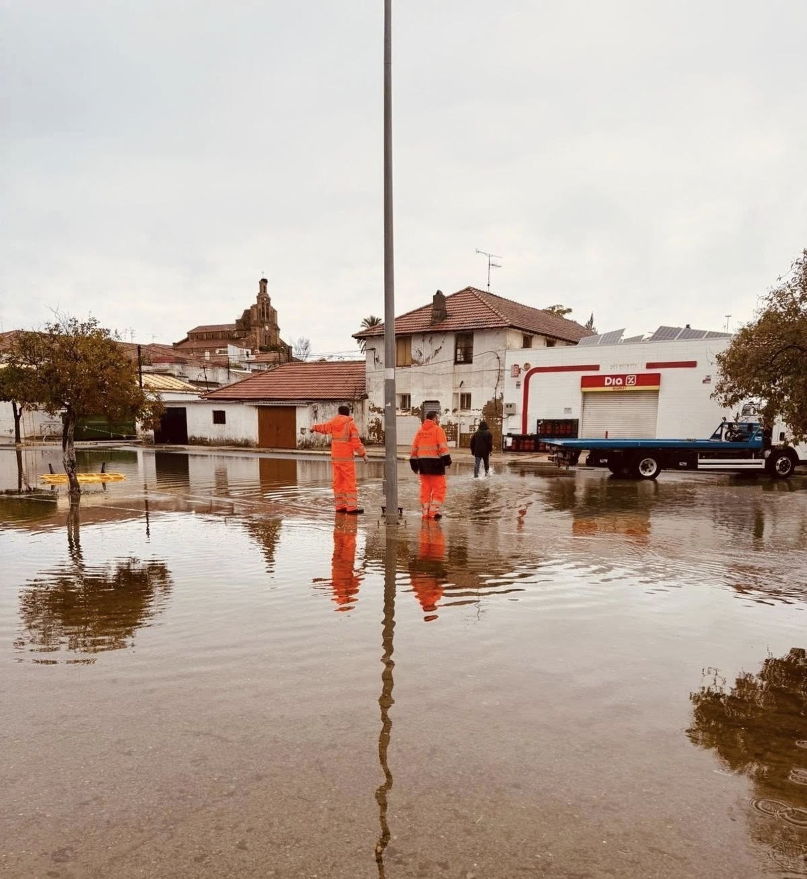 Inundaciones en Nerva (Huelva) por la borrasca 'Claudia'