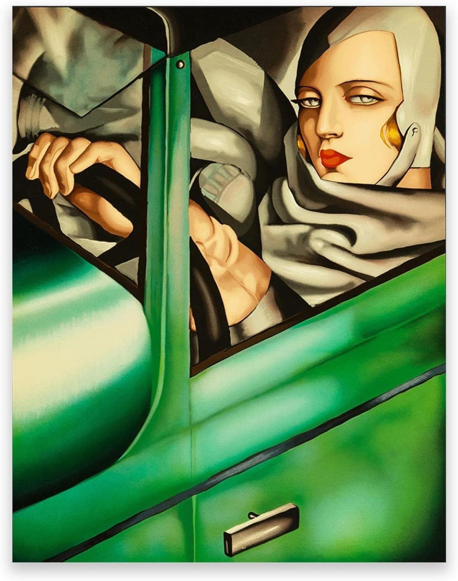 'Autorretrato en un bugatti verde de Tamara de Lempicka