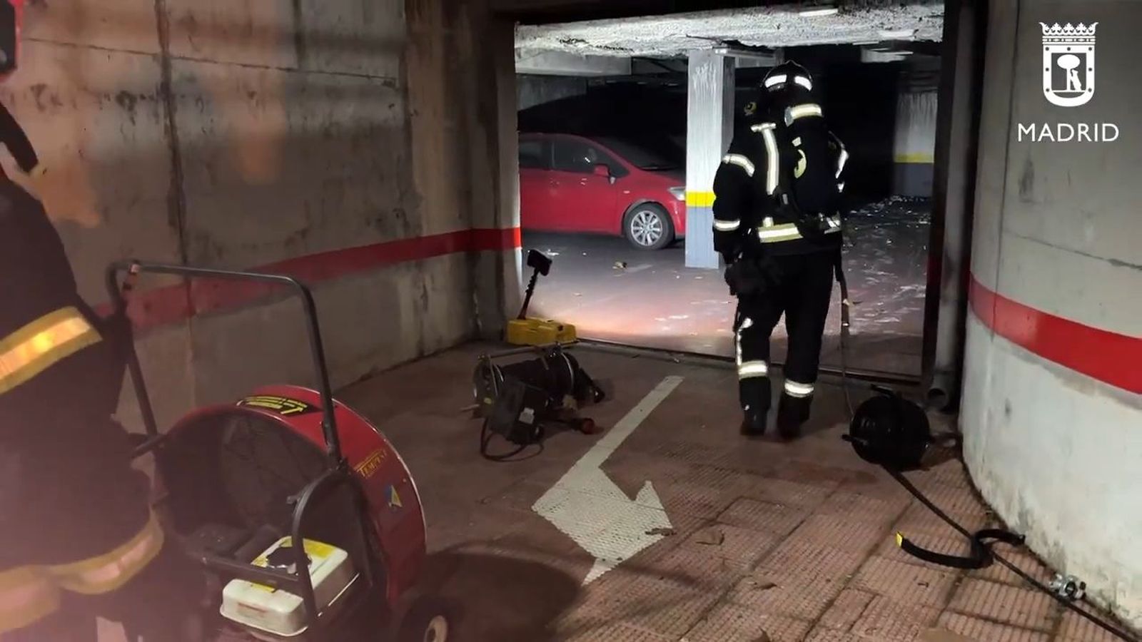 Incendio garaje Latina