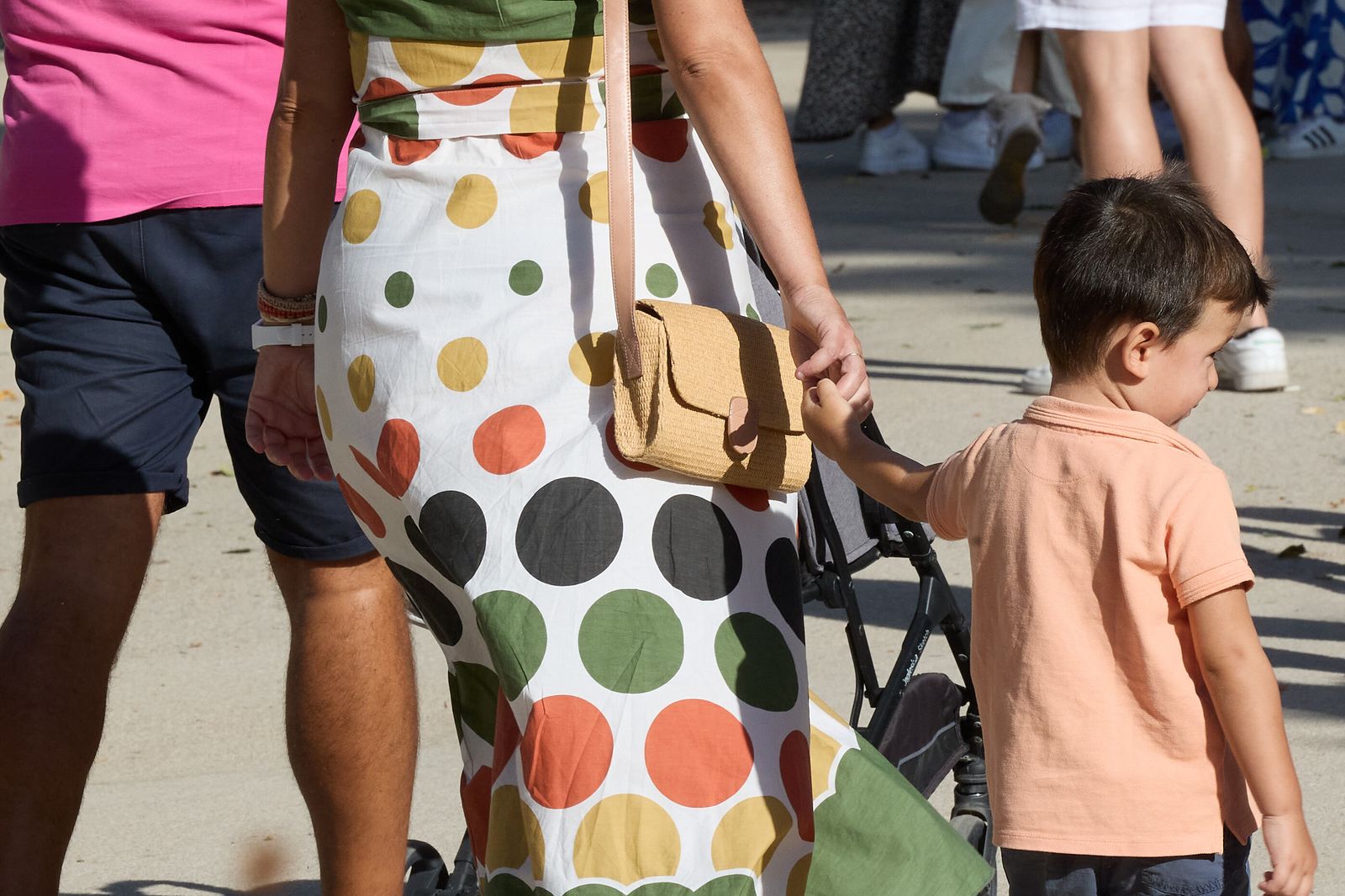 Una familia en el parque de El Retiro