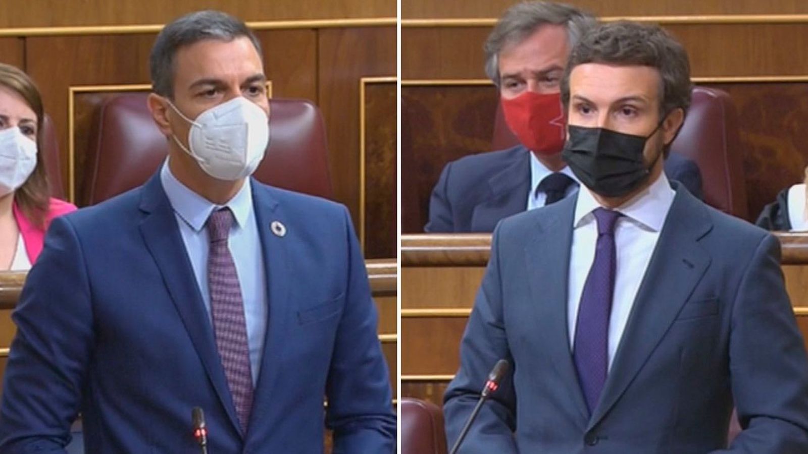 Sánchez acusa de deslealtad a Casado que le recuerda su apoyo y le pide que se deje ayudar en la crisis con Marruecos
