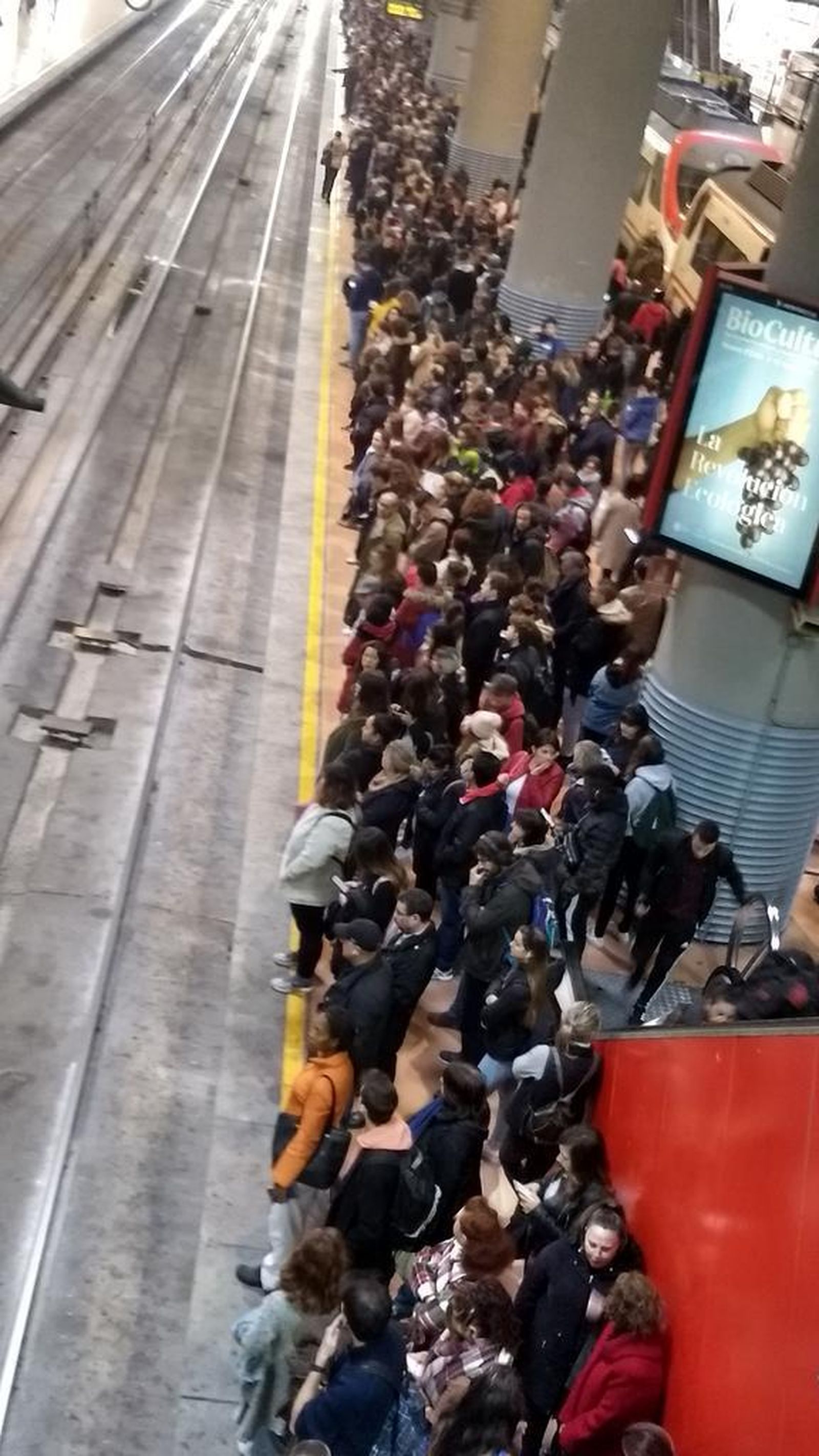Aglomeraciones en Atocha