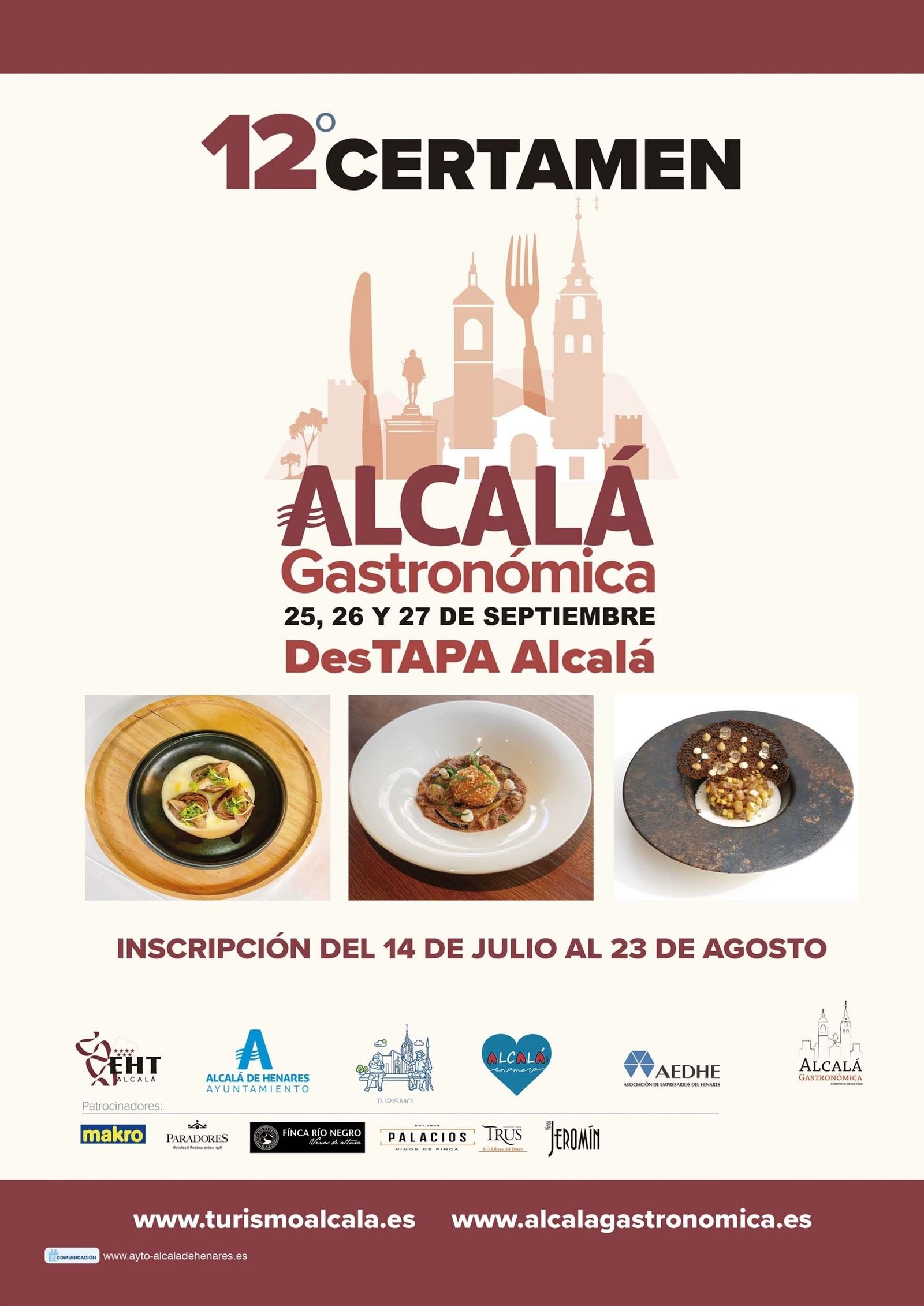 Cartel XII Certamen Alcalá Gastronómica.