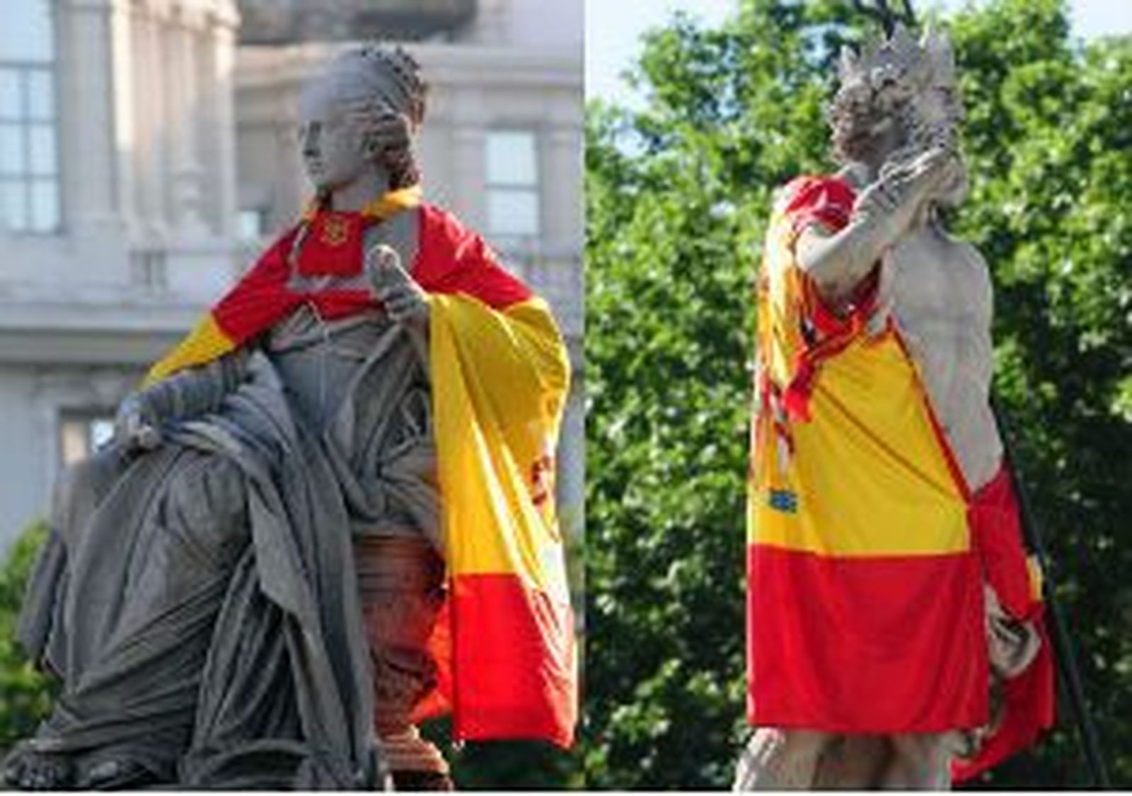 Cibeles y Neptuno se visten de gala