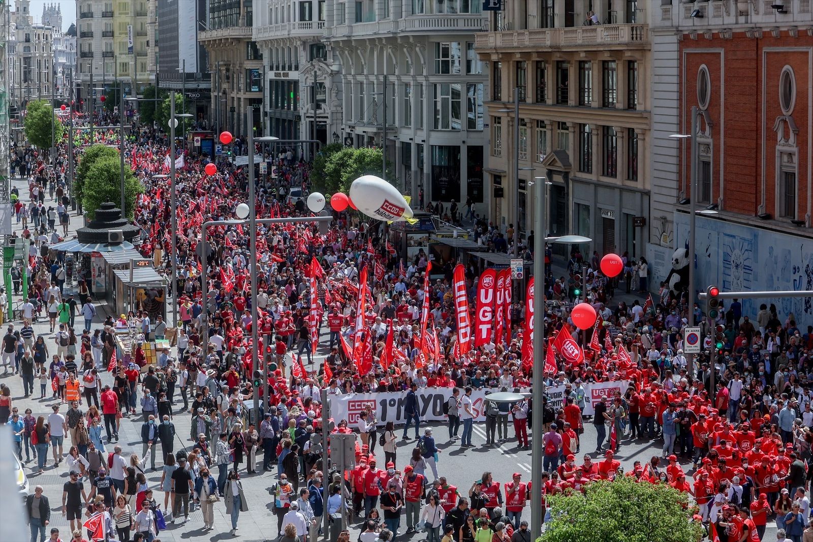 Manifestaciones en un Primero de Mayo