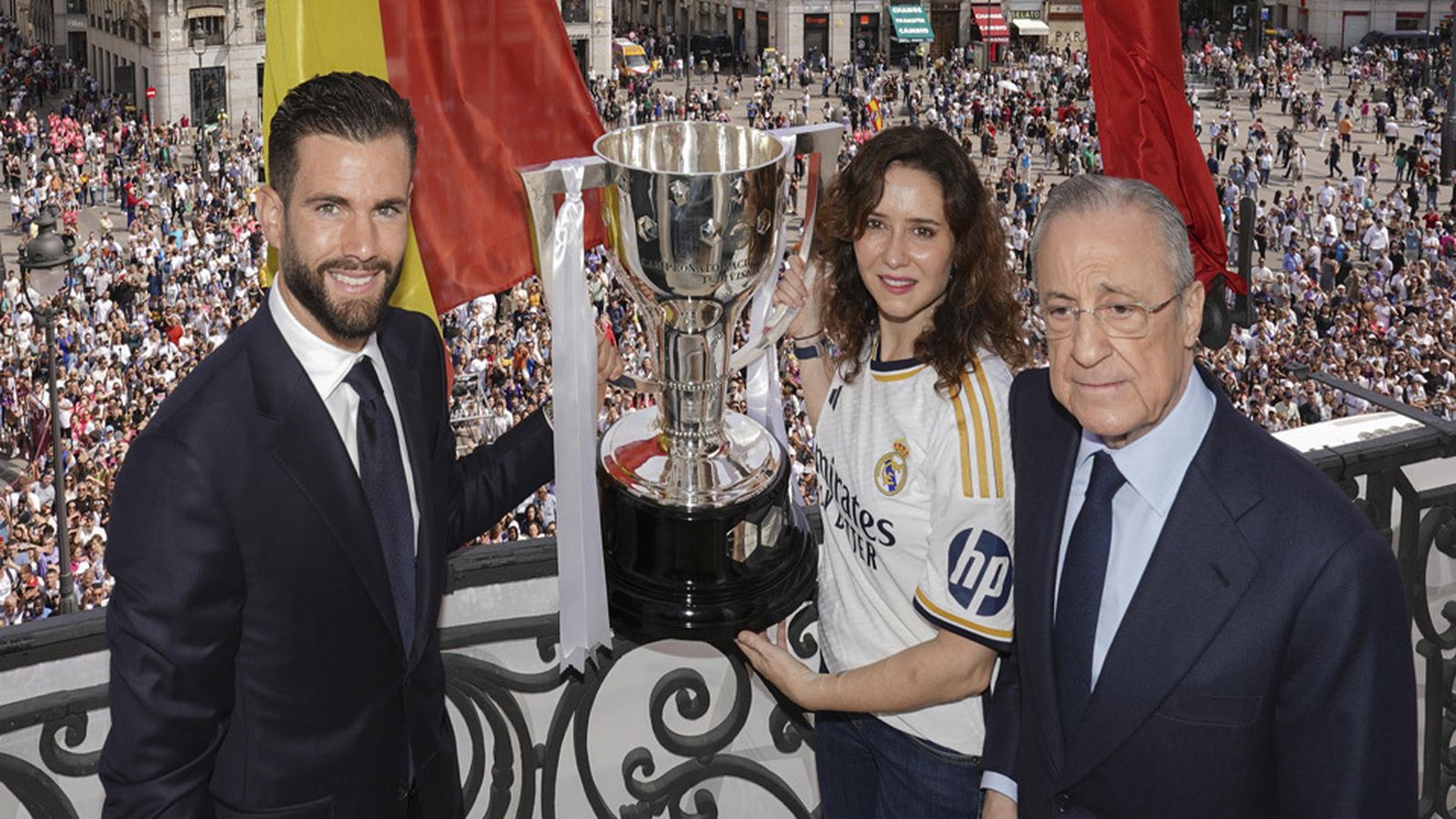 Nacho, Ayuso y Florentino Pérez