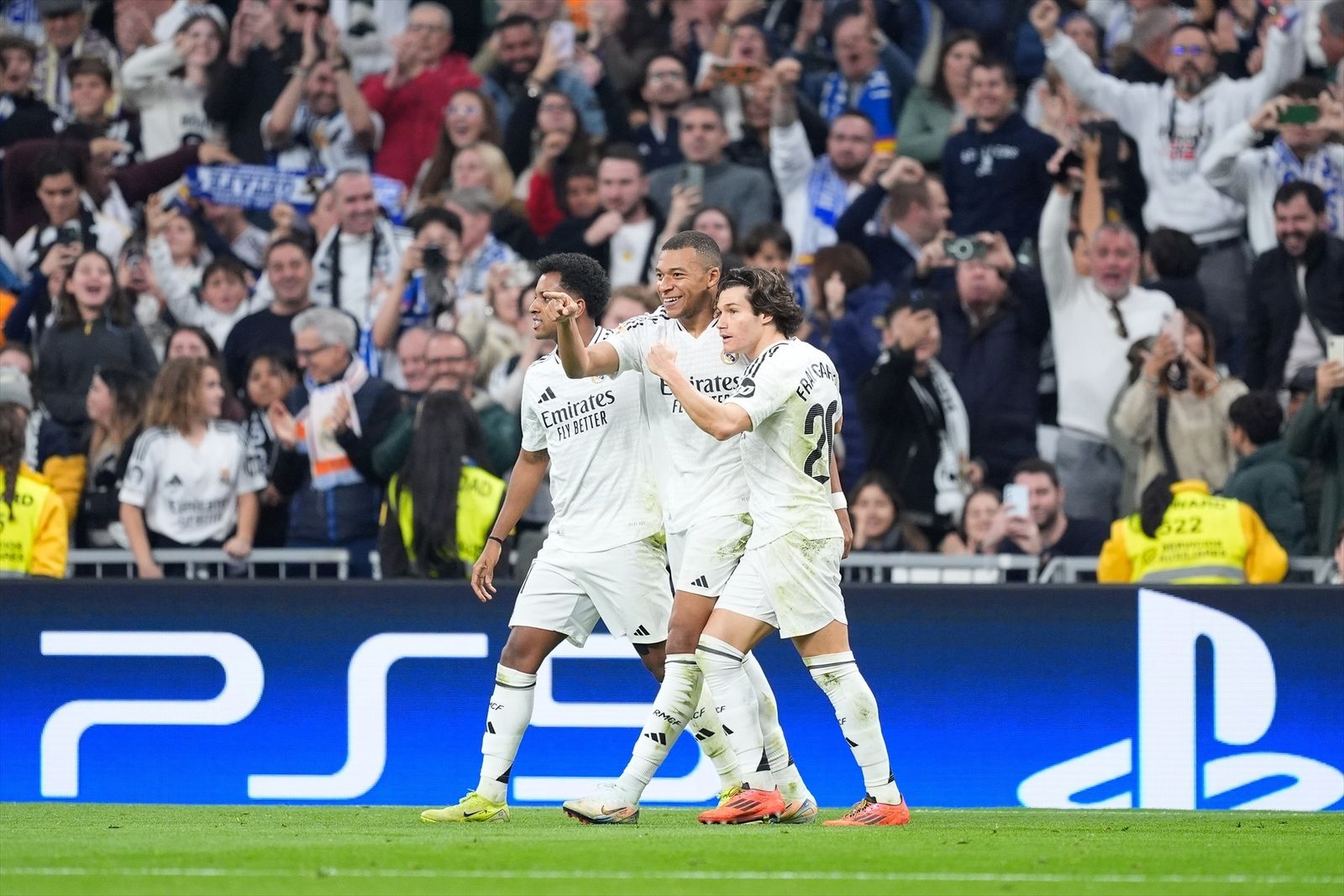 Mbappé celebra su gol al Getafe