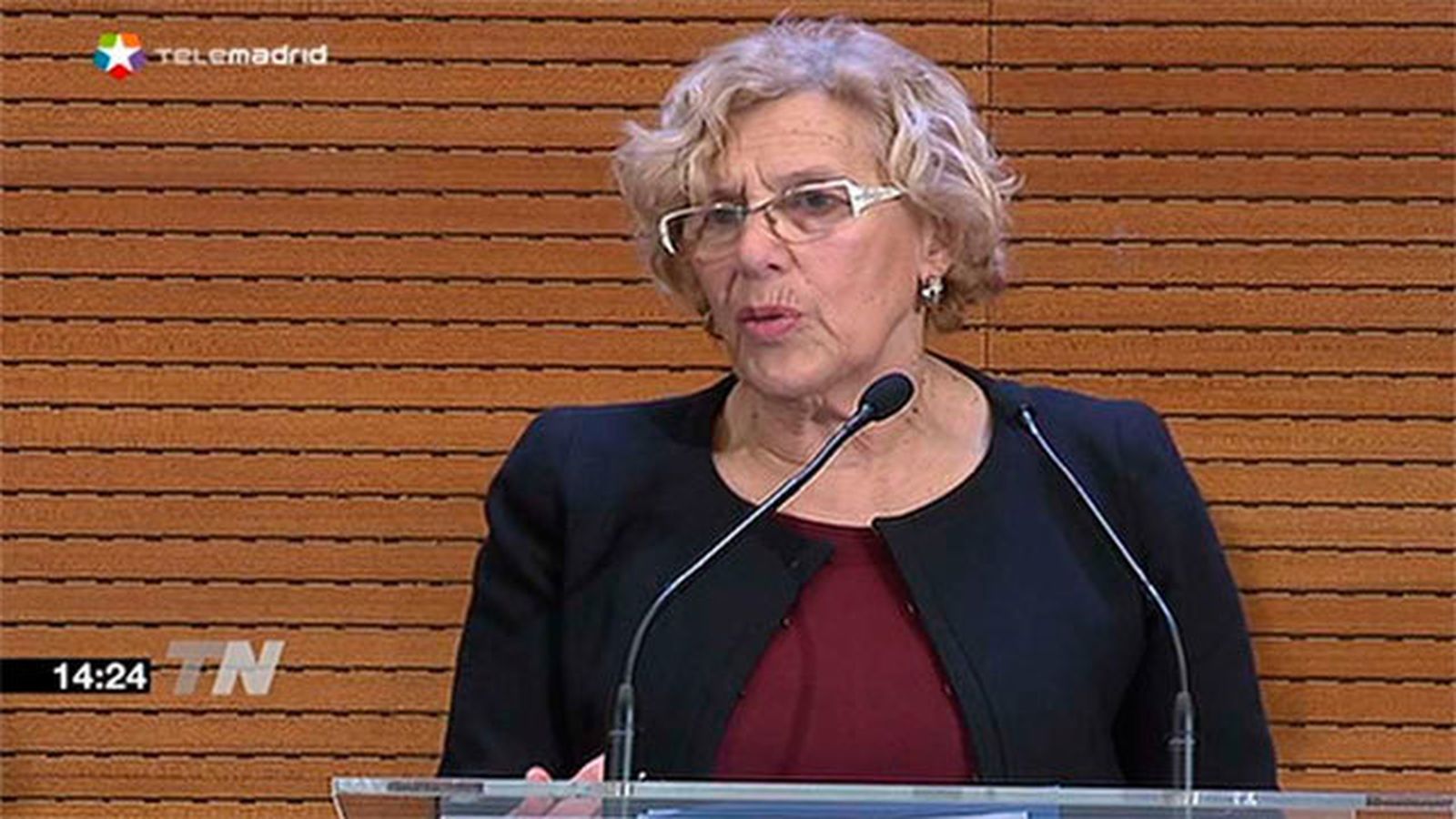 La alcaldesa de Madrid. Manuela Carmena