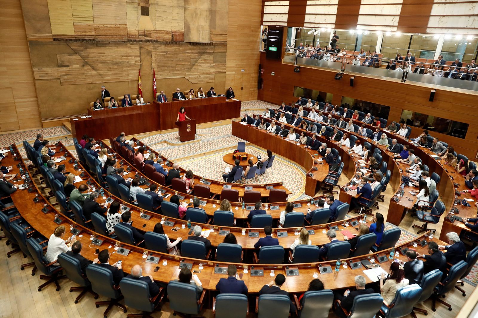 Imagen de la Asamblea de Madrid durante el pleno de investidura sin candidato