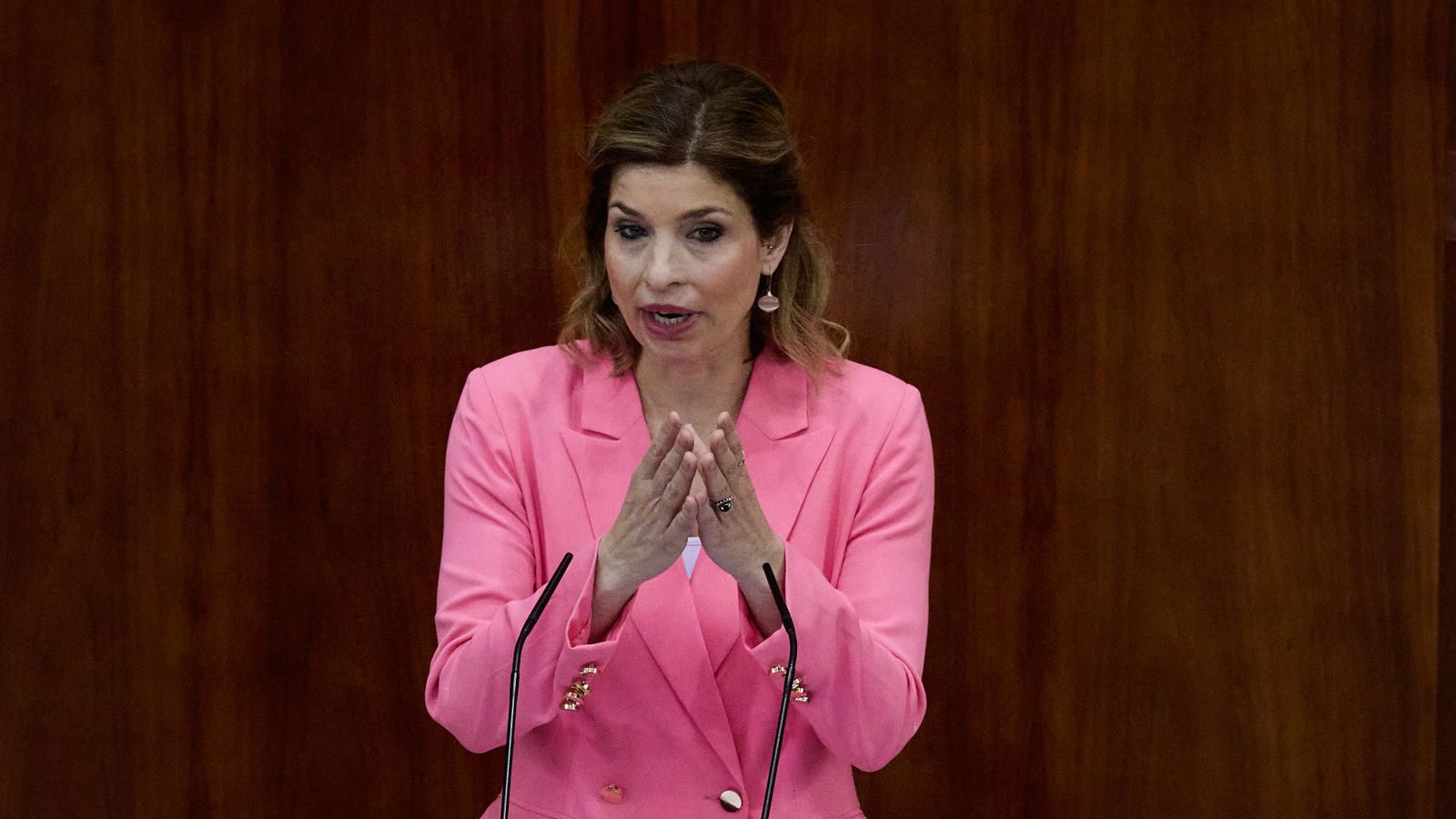 La portavoz del PSOE en la Asamblea de Madrid, Hana Jalloul