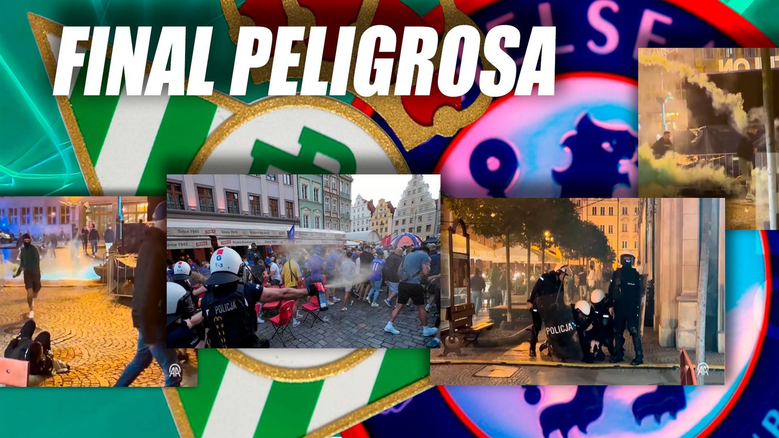 Brutales peleas antes de la final entre el Betis y el Chelsea