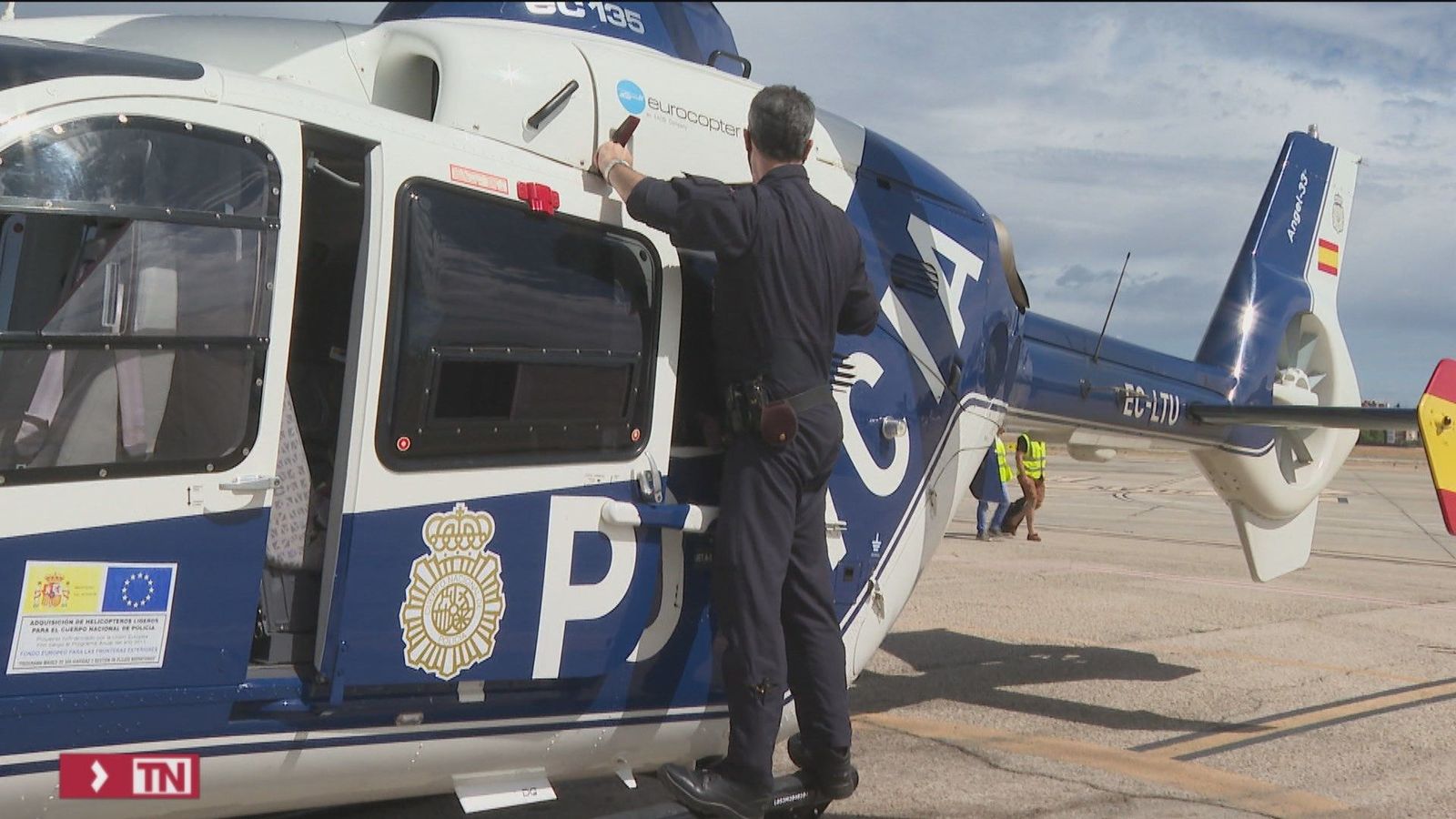 Así vela la Policía Nacional, desde el aire, por la seguridad durante la cumbre de la OTAN