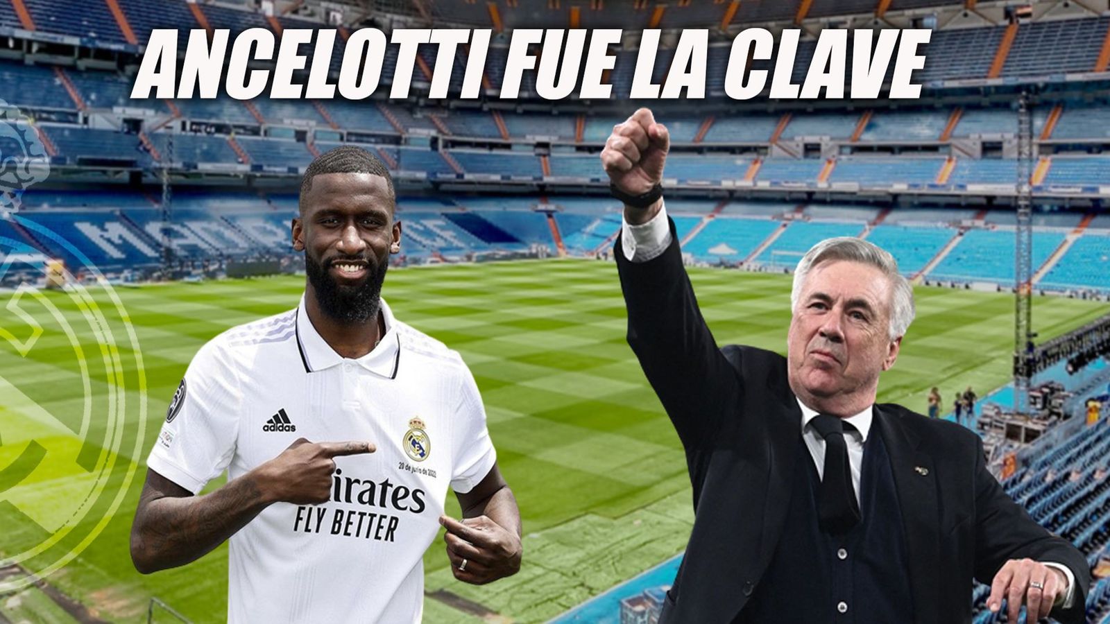 Rudiger y Ancelotti